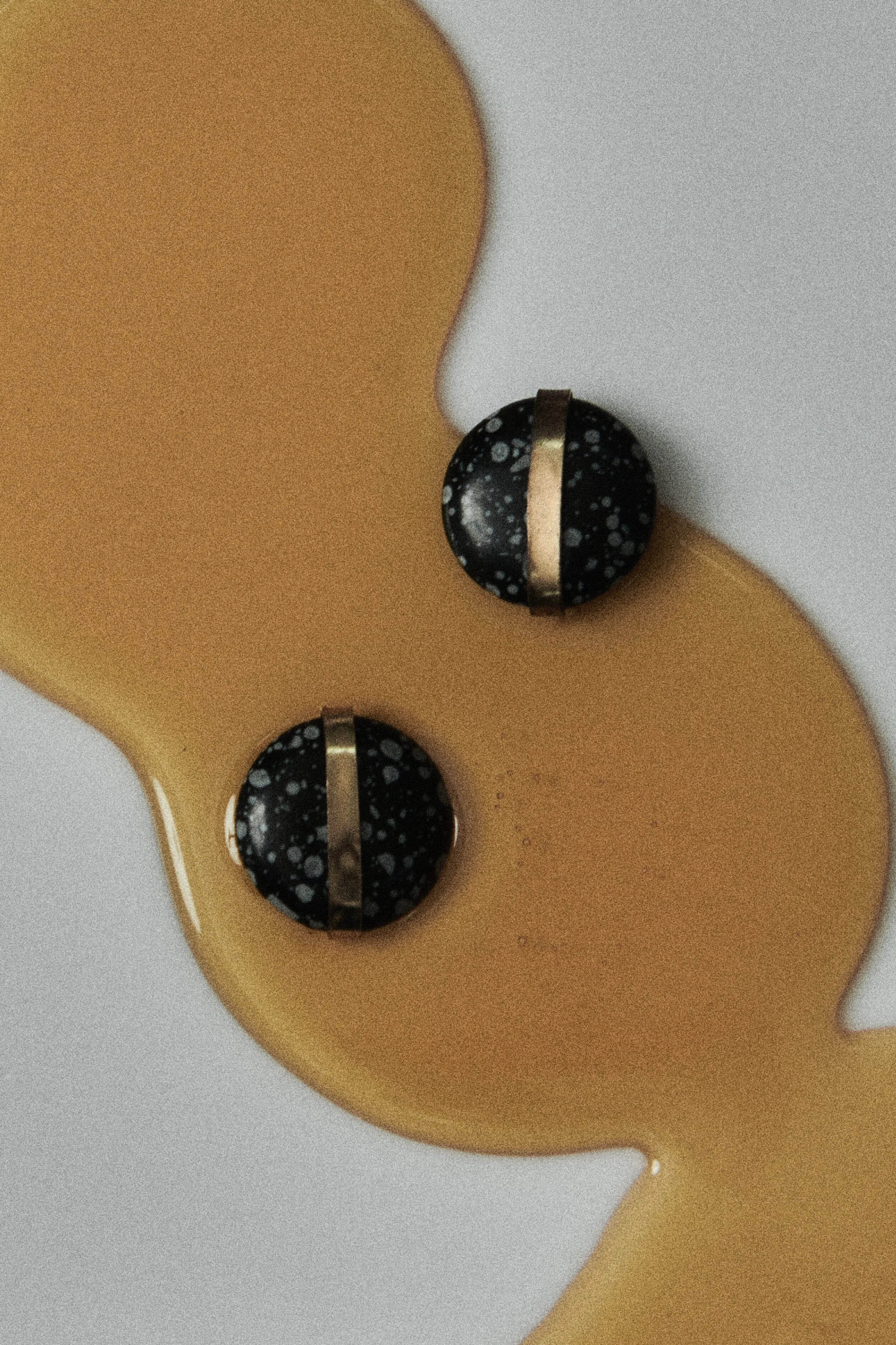 Black Agate Stone Earrings