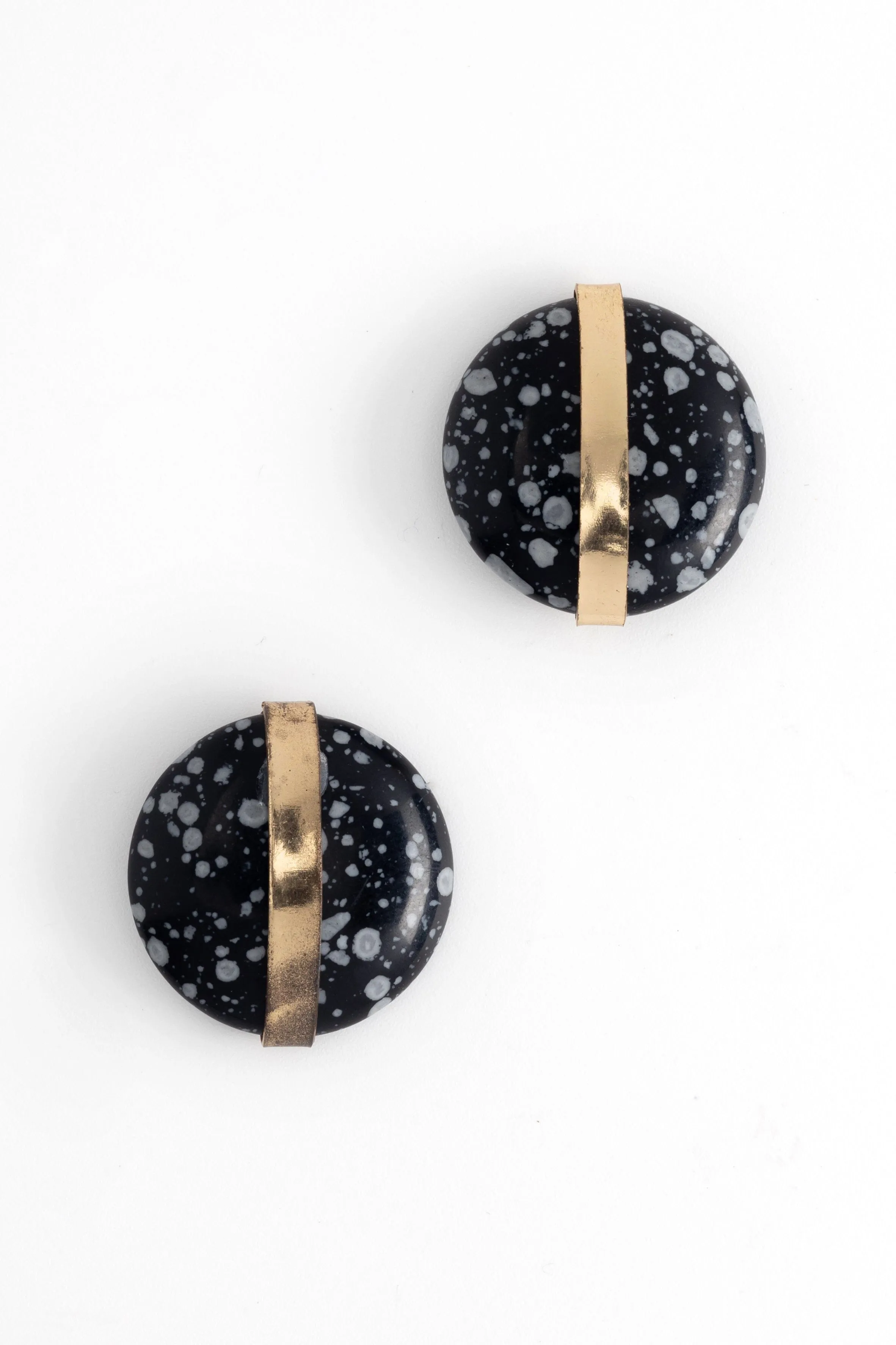 Black Agate Stone Earrings