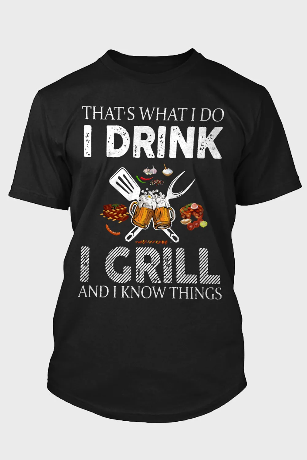 Black I Do I Drink I Grill Mens Digital Graphic Tee