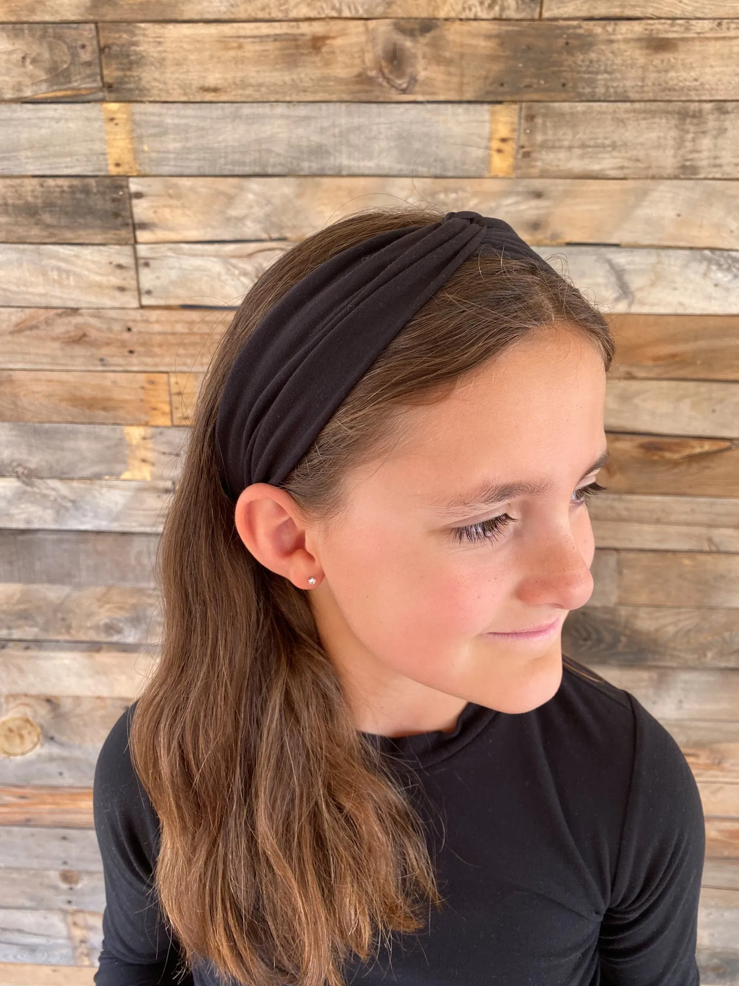 Black Matte Faux Knot Headband