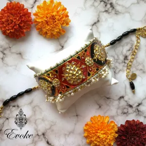 Black Meena Kundan Choker Necklace