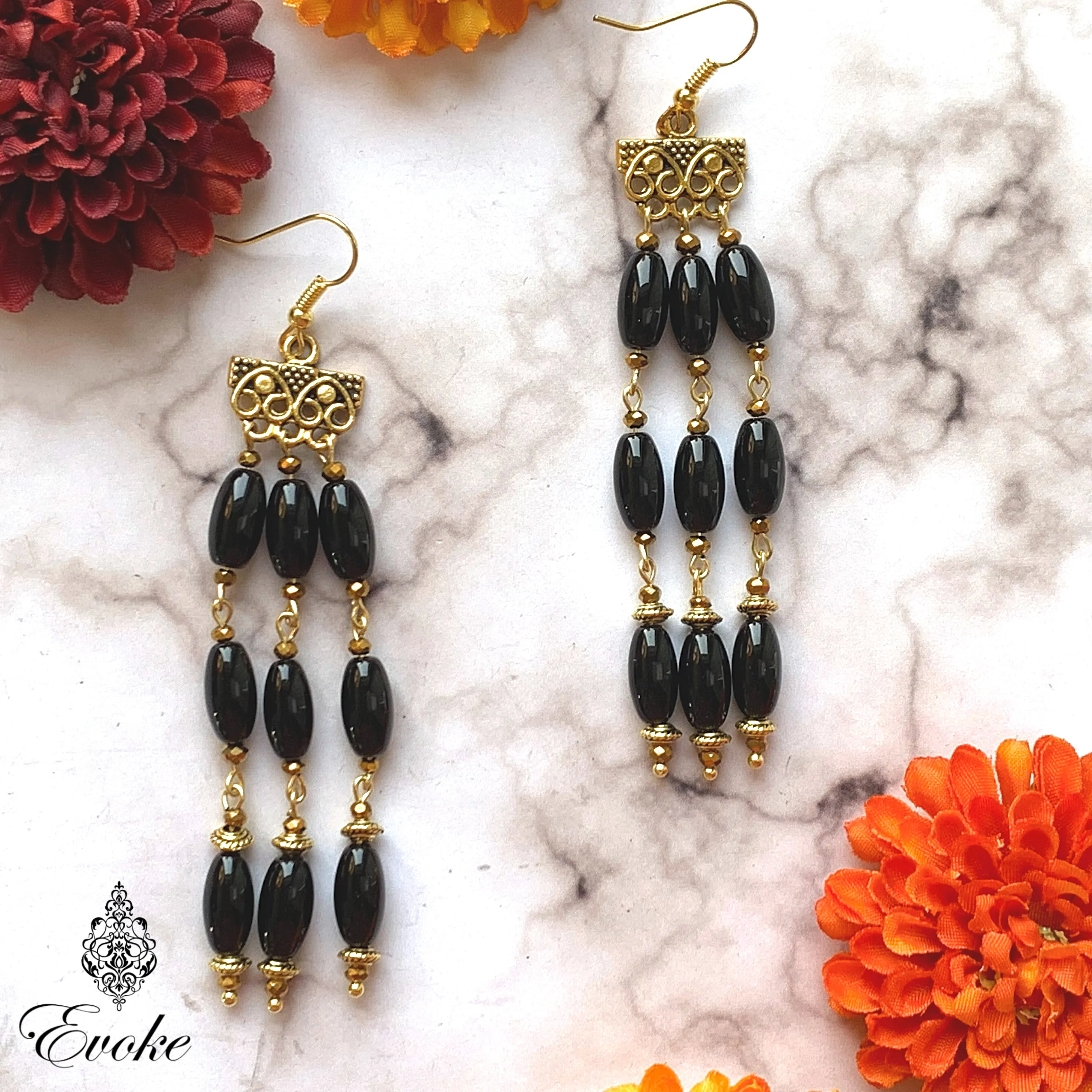 Black Meena Kundan Choker Necklace