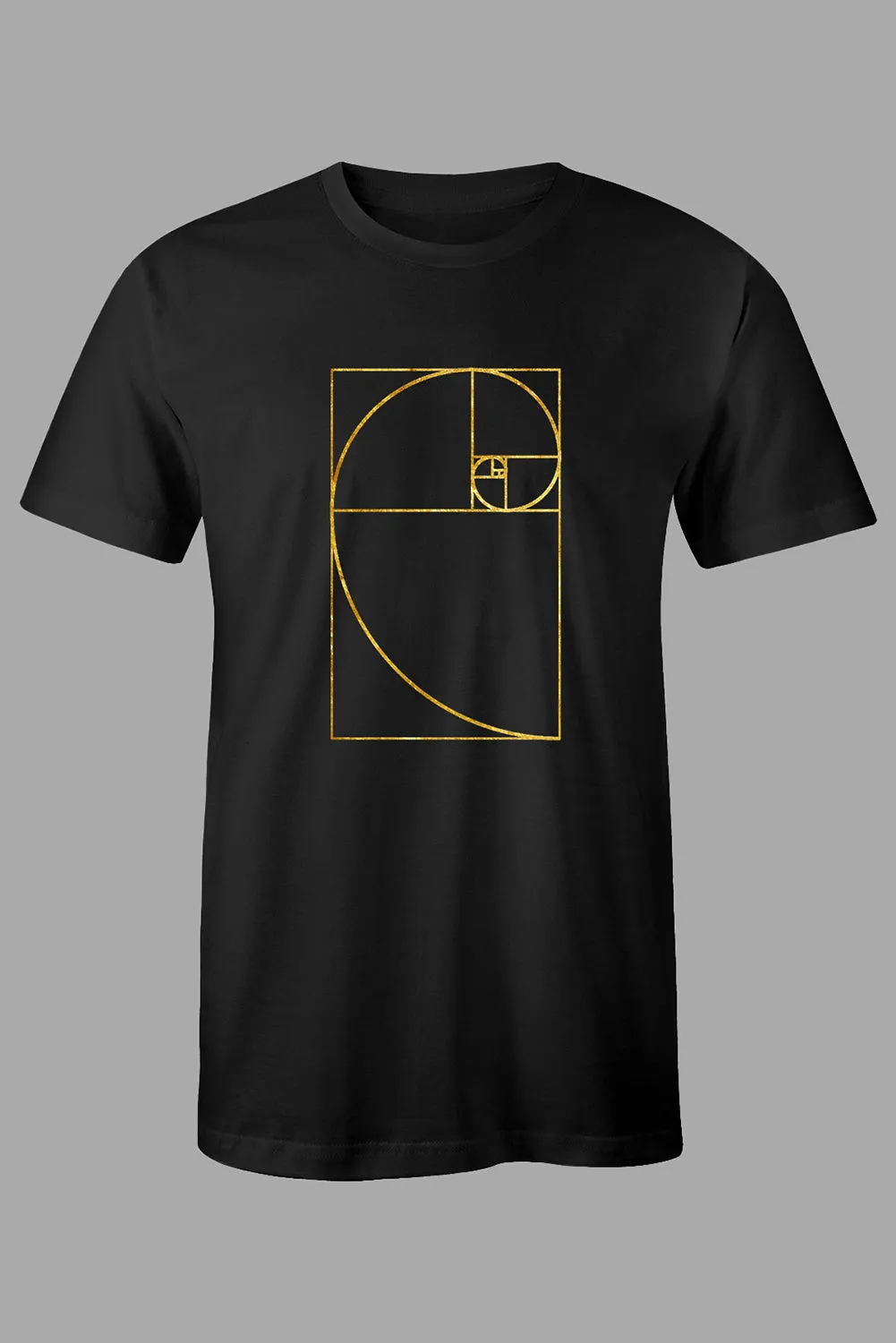 Black Men's Spiral Printed Slim-fit Short Sleeve T Shirt