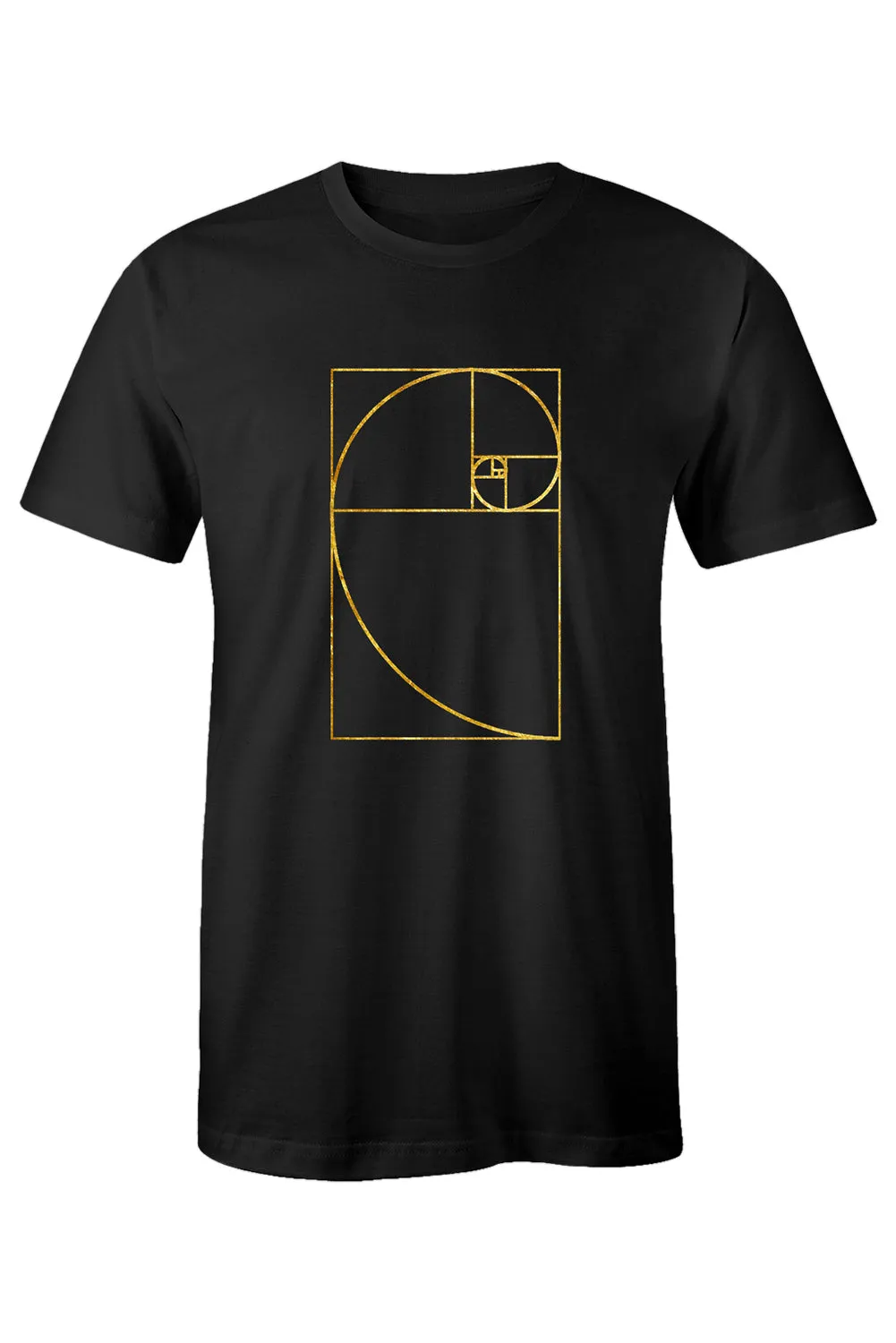 Black Men's Spiral Printed Slim-fit Short Sleeve T Shirt