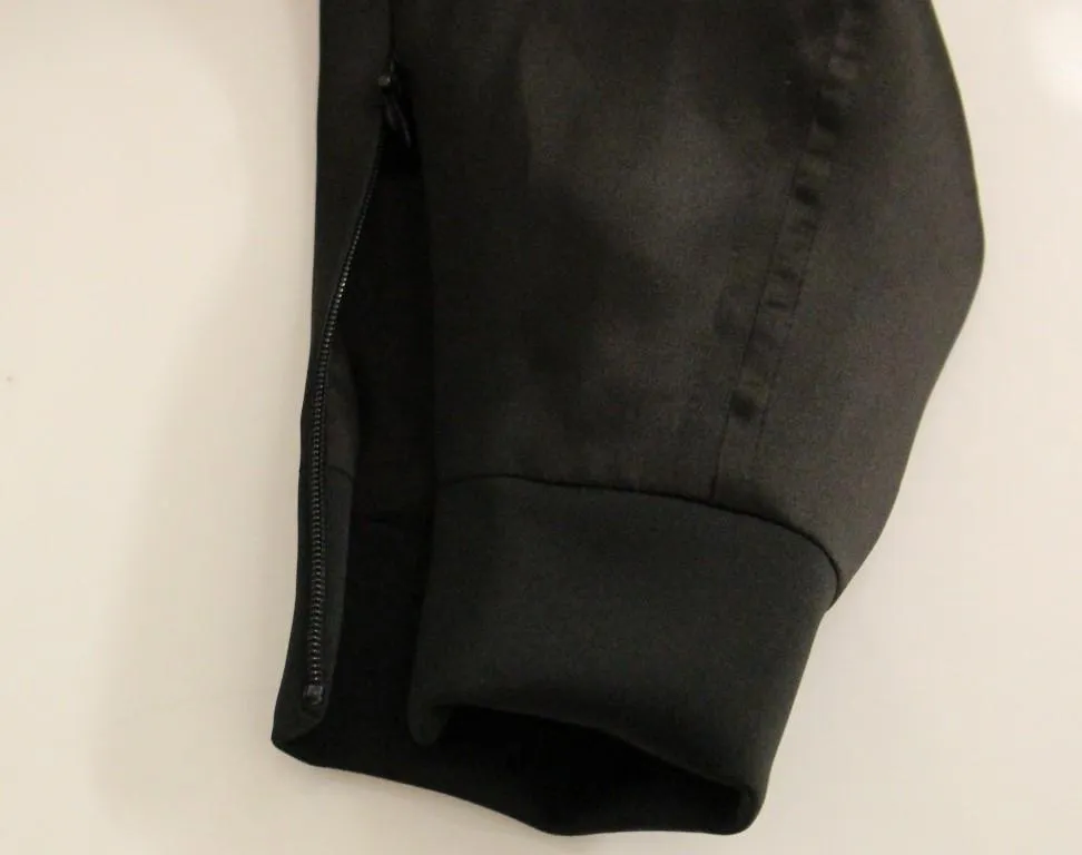 Black silk floral decorated jacket