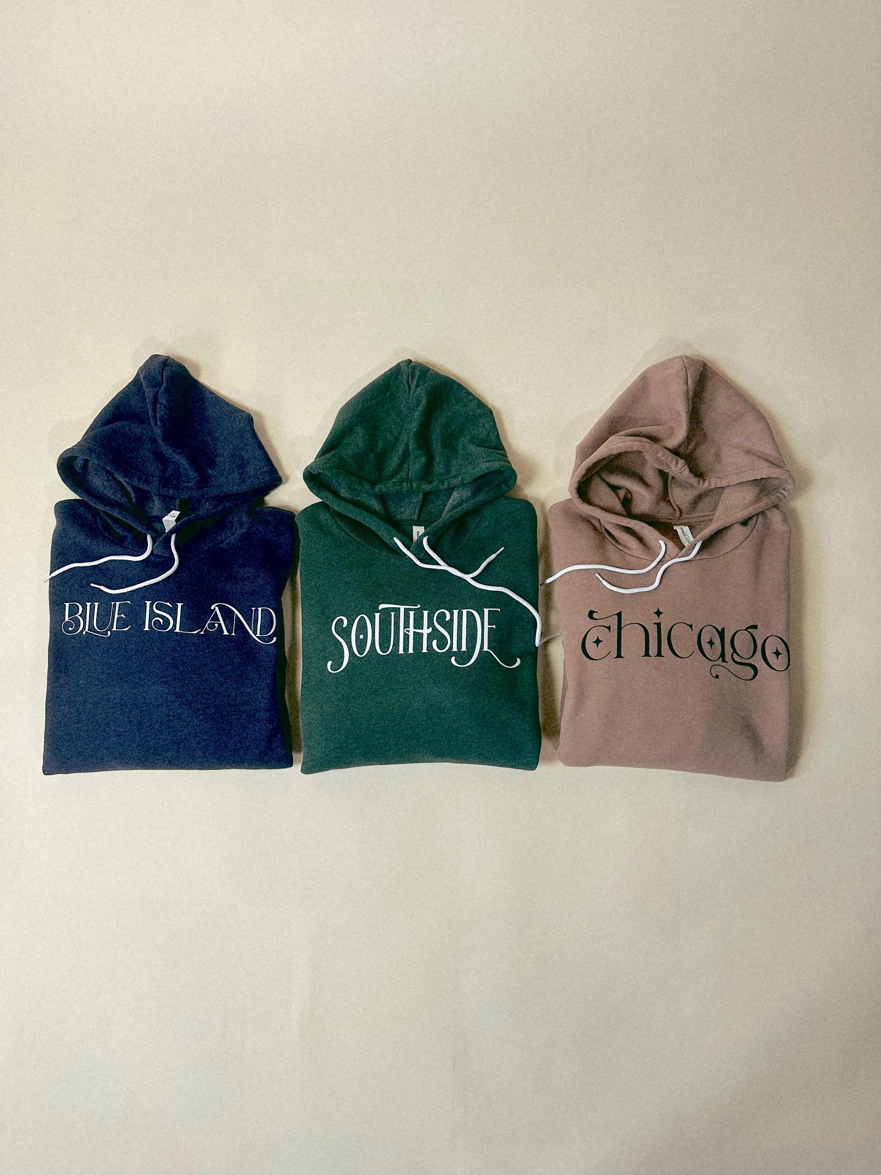 blue island hooded sweatshirt in navy