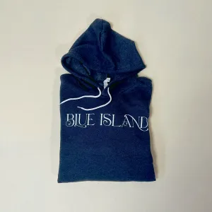 blue island hooded sweatshirt in navy