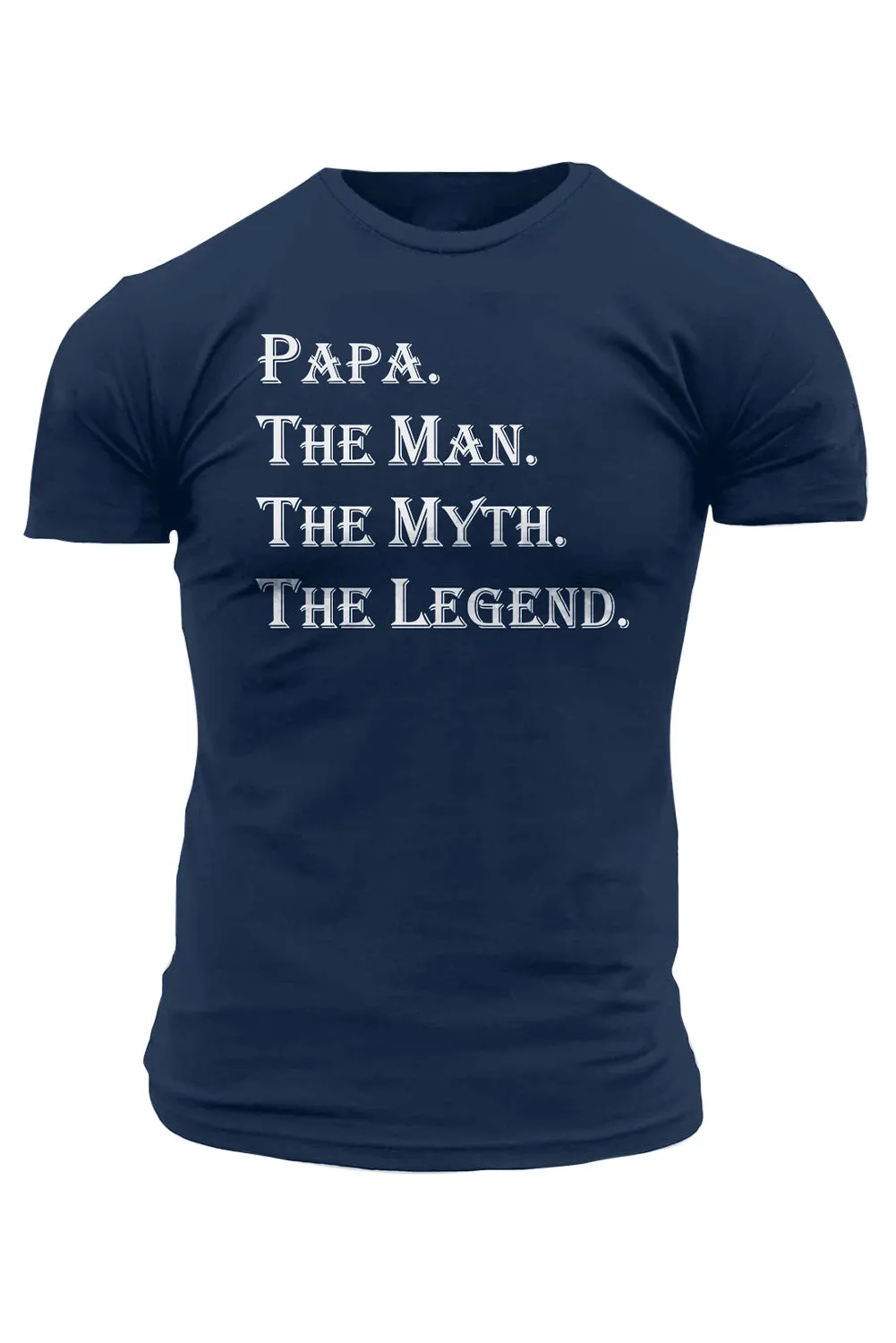 Blue PAPA The Man The Myth The Legend Men's T Shirt