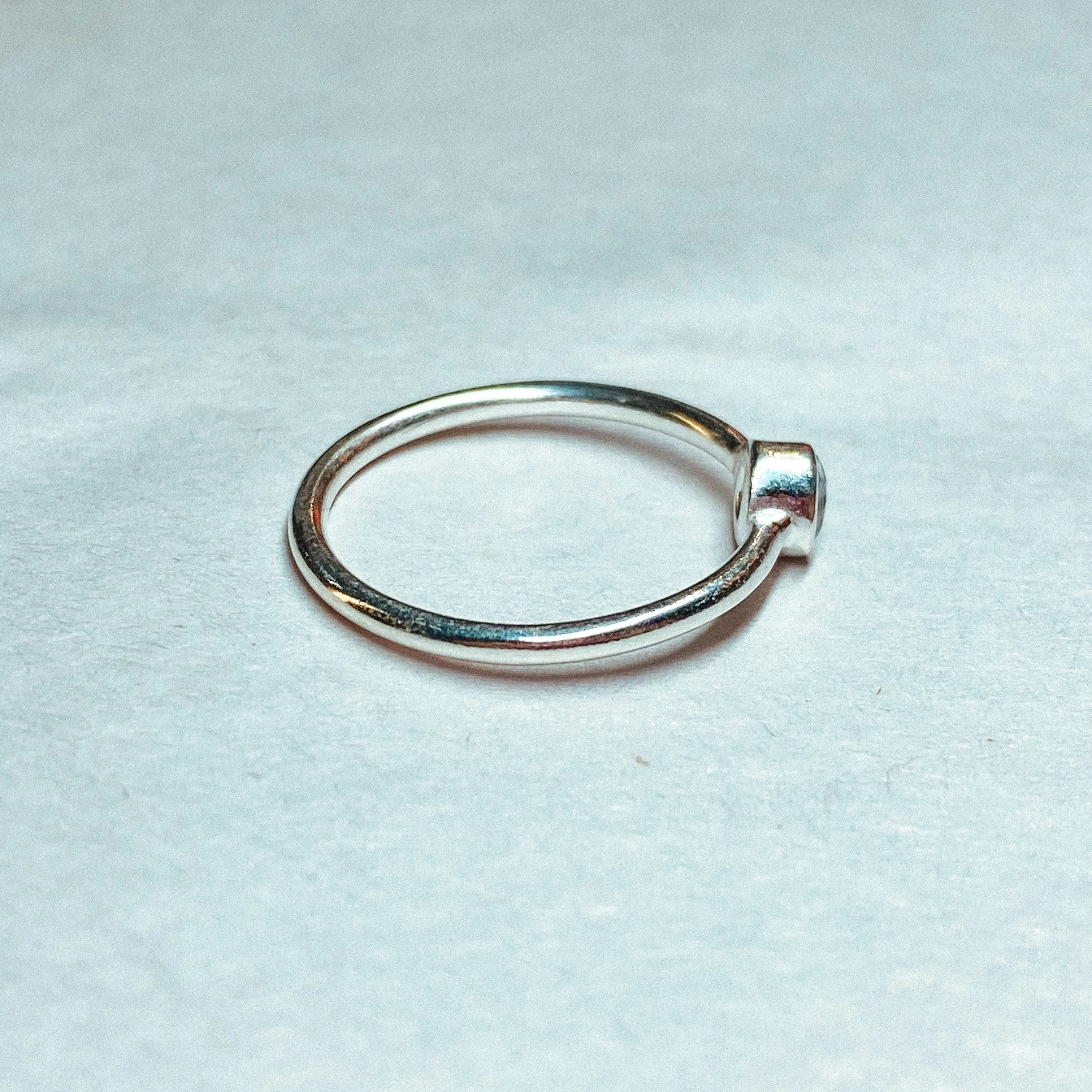 Blue Topaz Delicate 925 Sterling Silver Ring