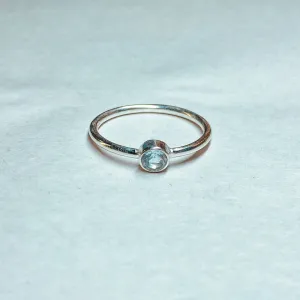 Blue Topaz Delicate 925 Sterling Silver Ring