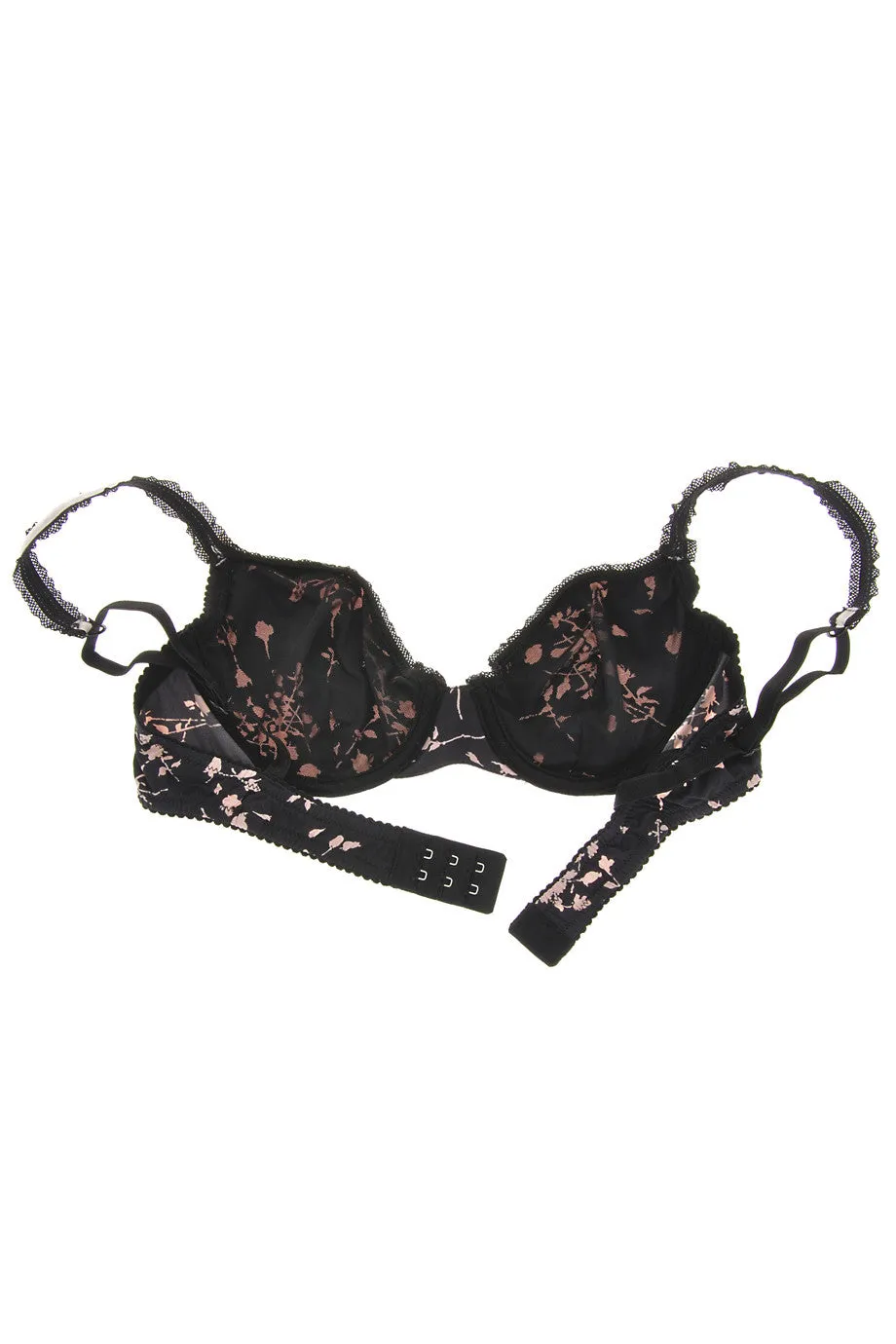 BLUMARINE CHERRY BLOSSOM Black Nude Bra
