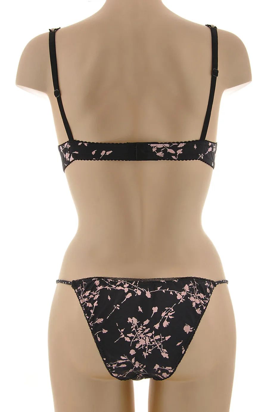 BLUMARINE CHERRY BLOSSOM Black Nude Bra