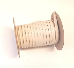 Bone Colored Slashed Leather Cord Piping  5/16" (3 yds) 2095XDB