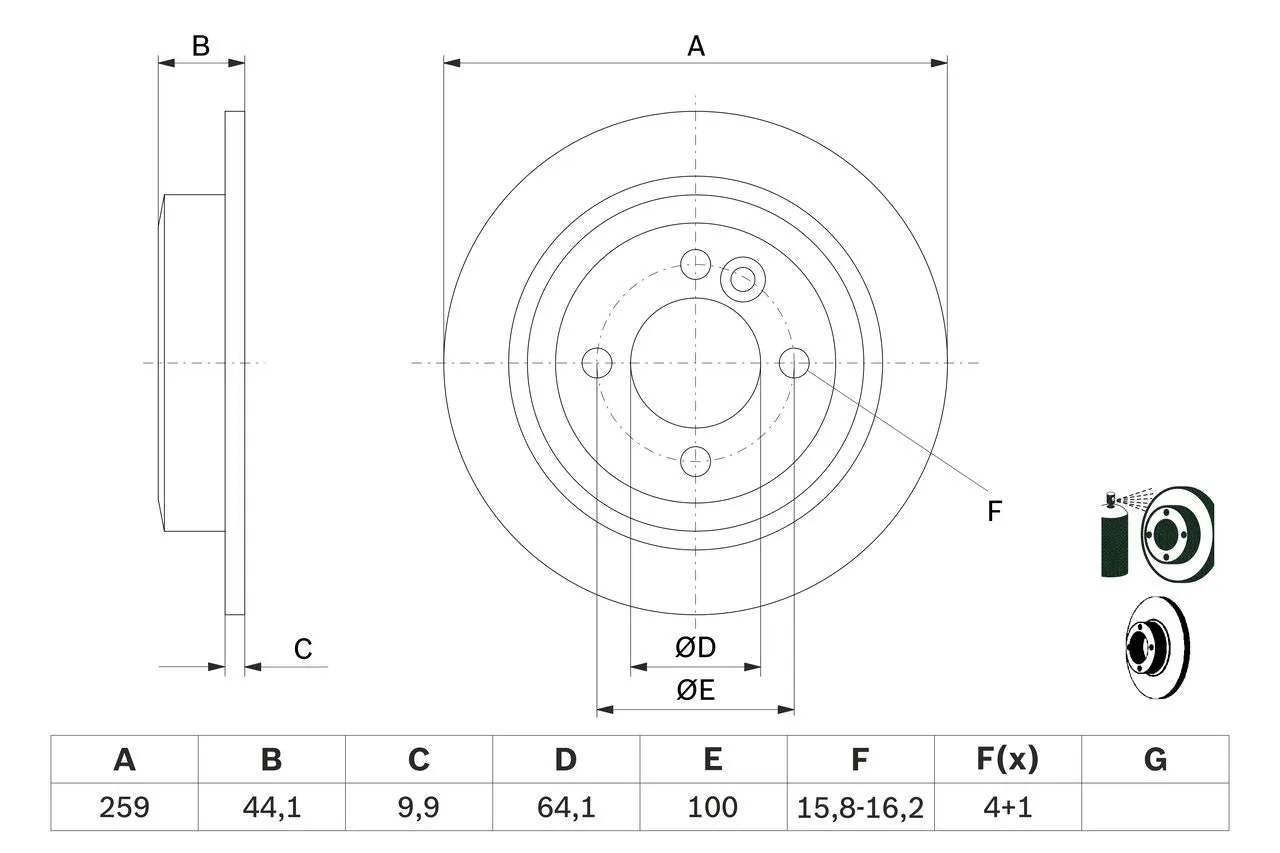 Bosch Brake Disc - BD520