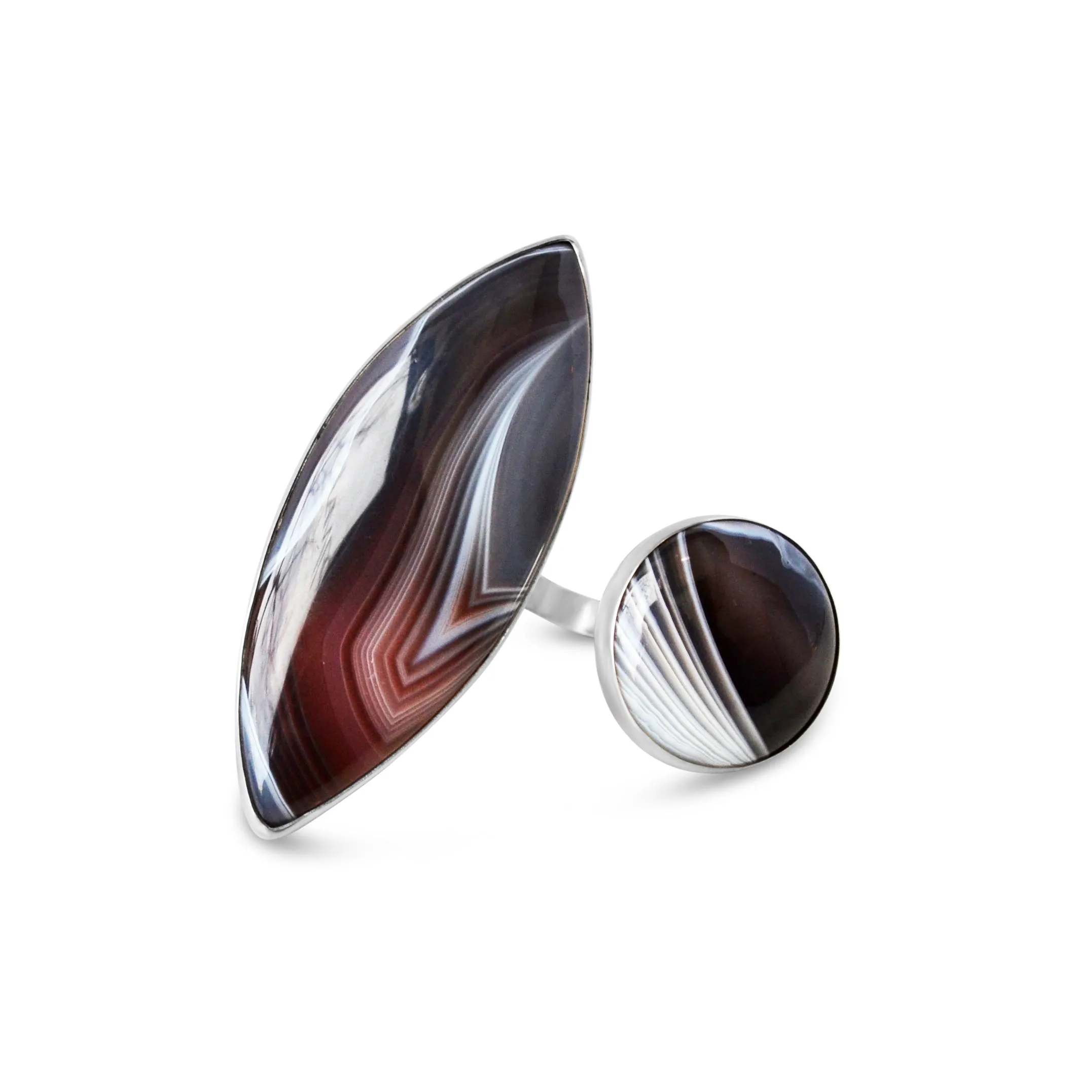 Botswana Agate Statement Ring