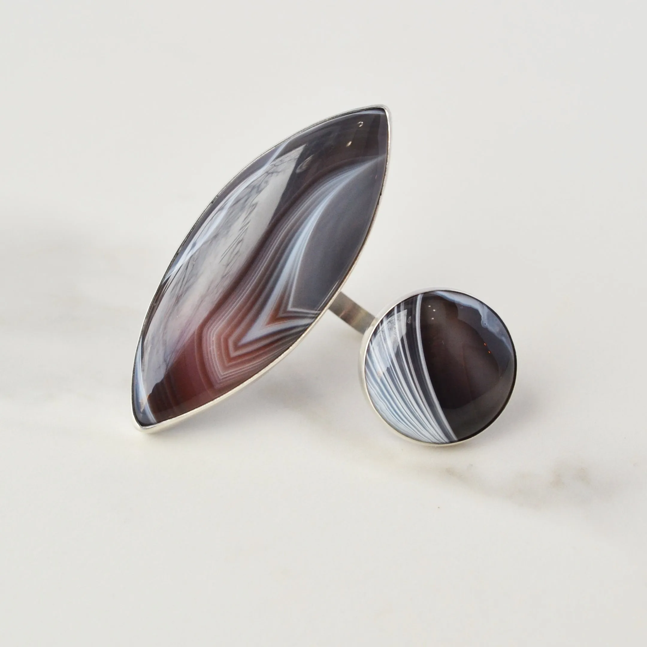 Botswana Agate Statement Ring
