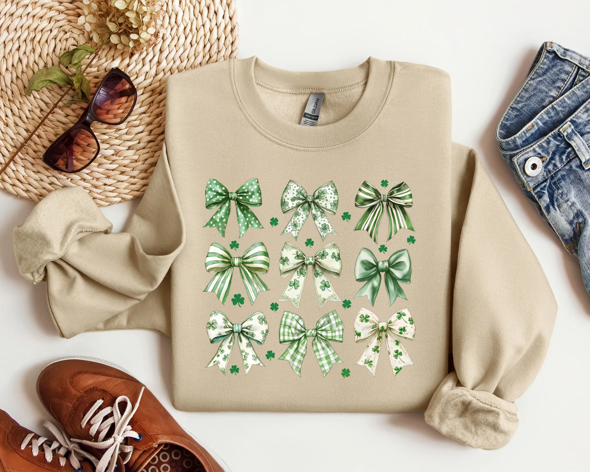 Bows St. Patrick’s Day Crew/Tee