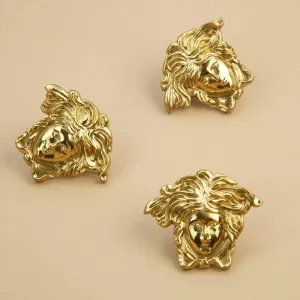 Brass Angel Face Cabinet Door Pull Set of 4