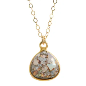 Brown Copper Infused Turquoise Necklace