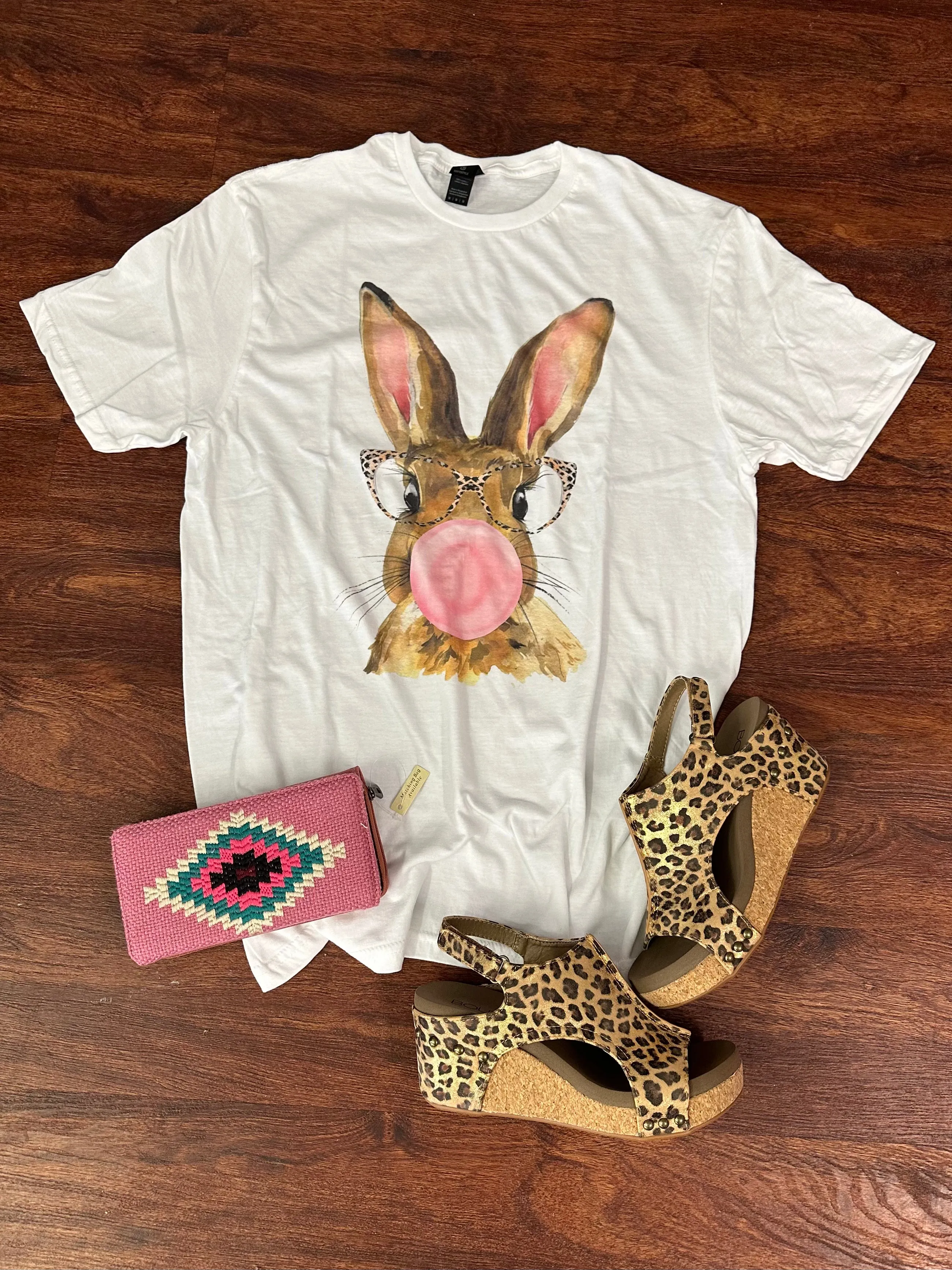 Bubble Bunny Tee: White