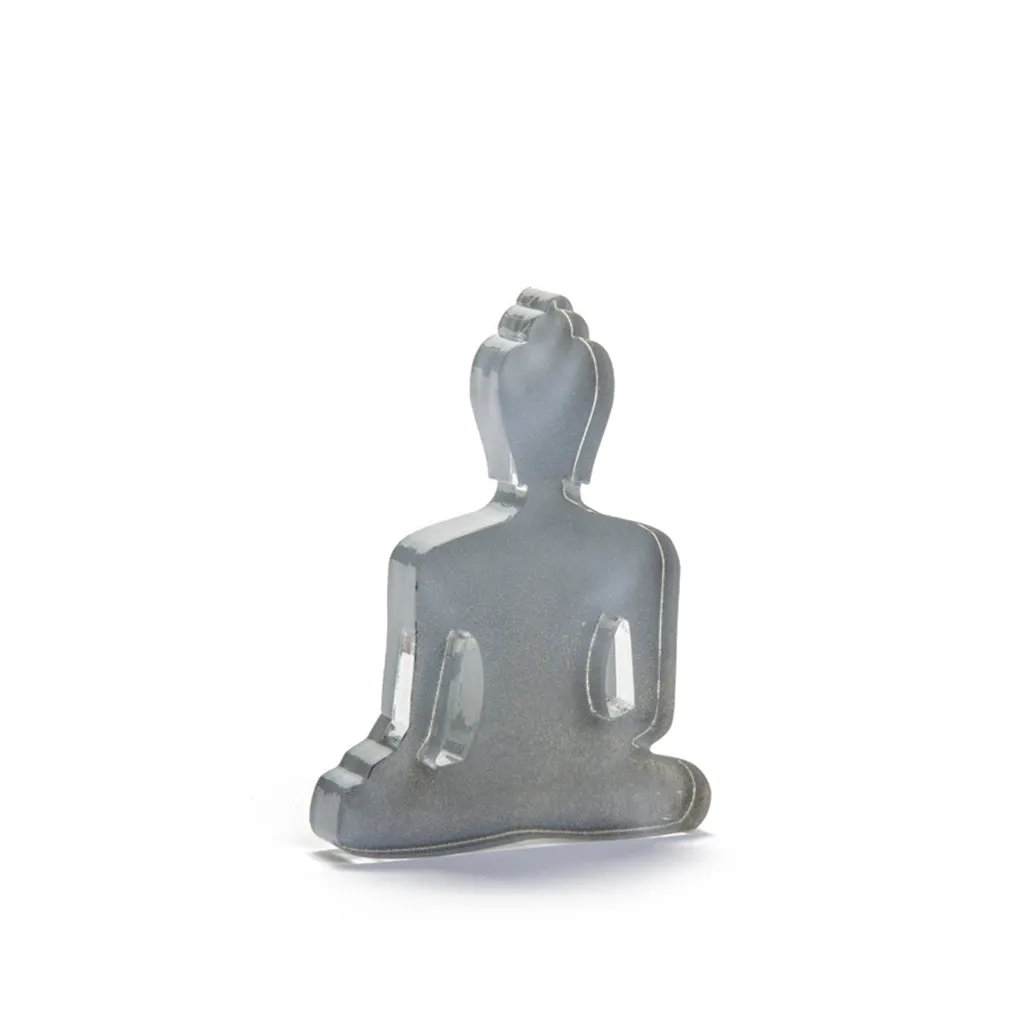 Buddha statue set of 3 - Gray, White and Black