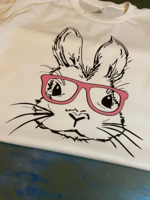 Bunny W/ Pink Glasses TEE - DTG (ETA 2 Weeks)