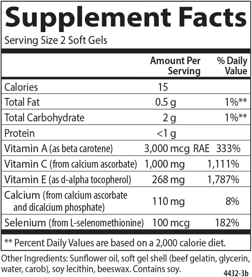 Carlson - ACES, Vitamins A, C, E   Selenium, Cellular Health & Immune Support, Antioxidant, 200 Softgels