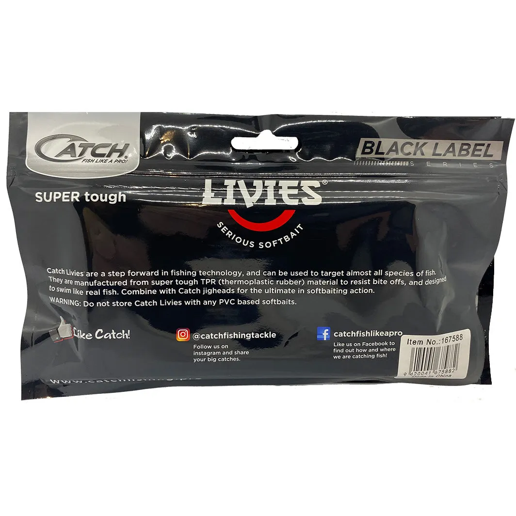 Catch Black Label Livies Softbait 5 or 7" Jerkshad - Glowing Gurnard Glow