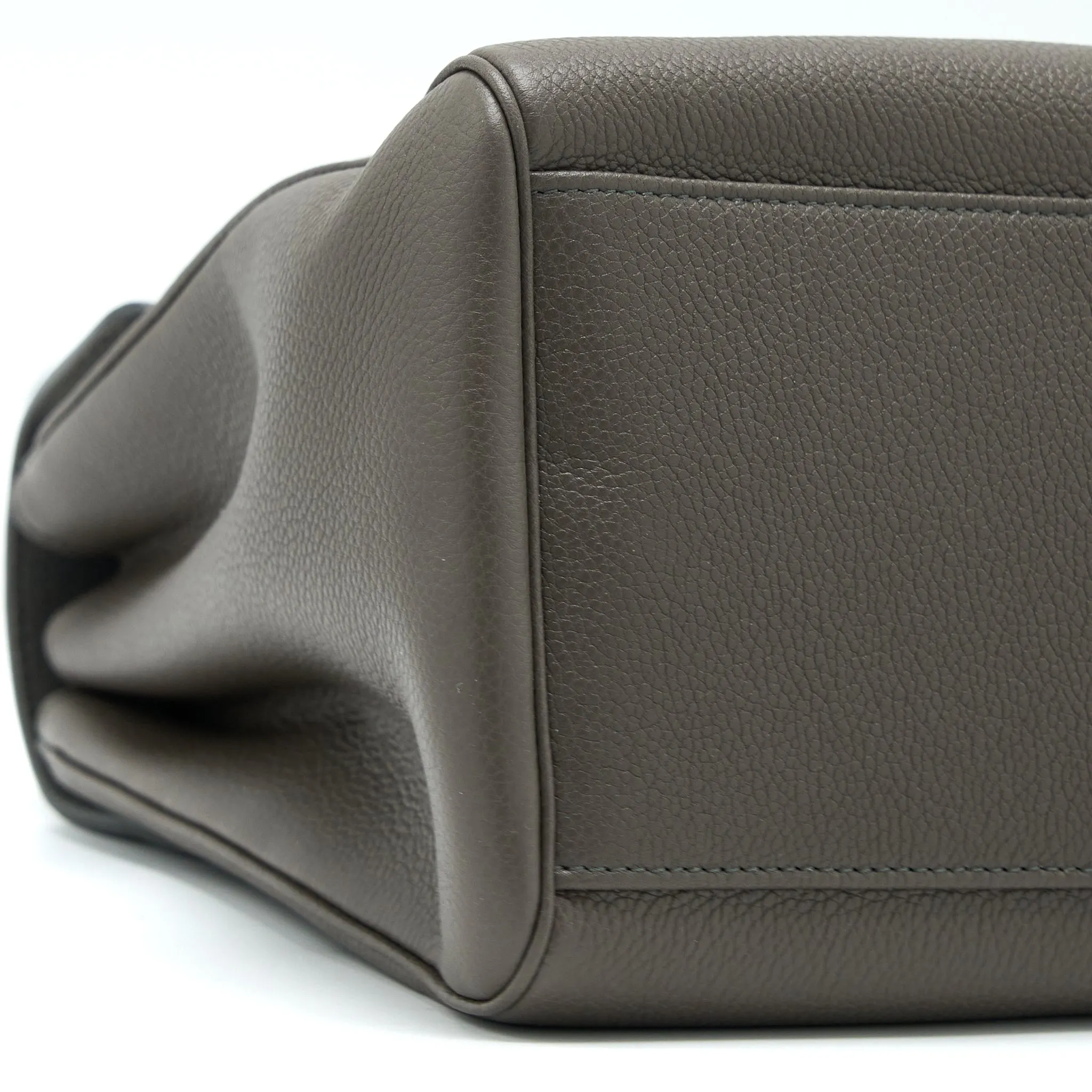Celine Medium Soft 16 Bag Grained Calfskin Dark Grey GHW