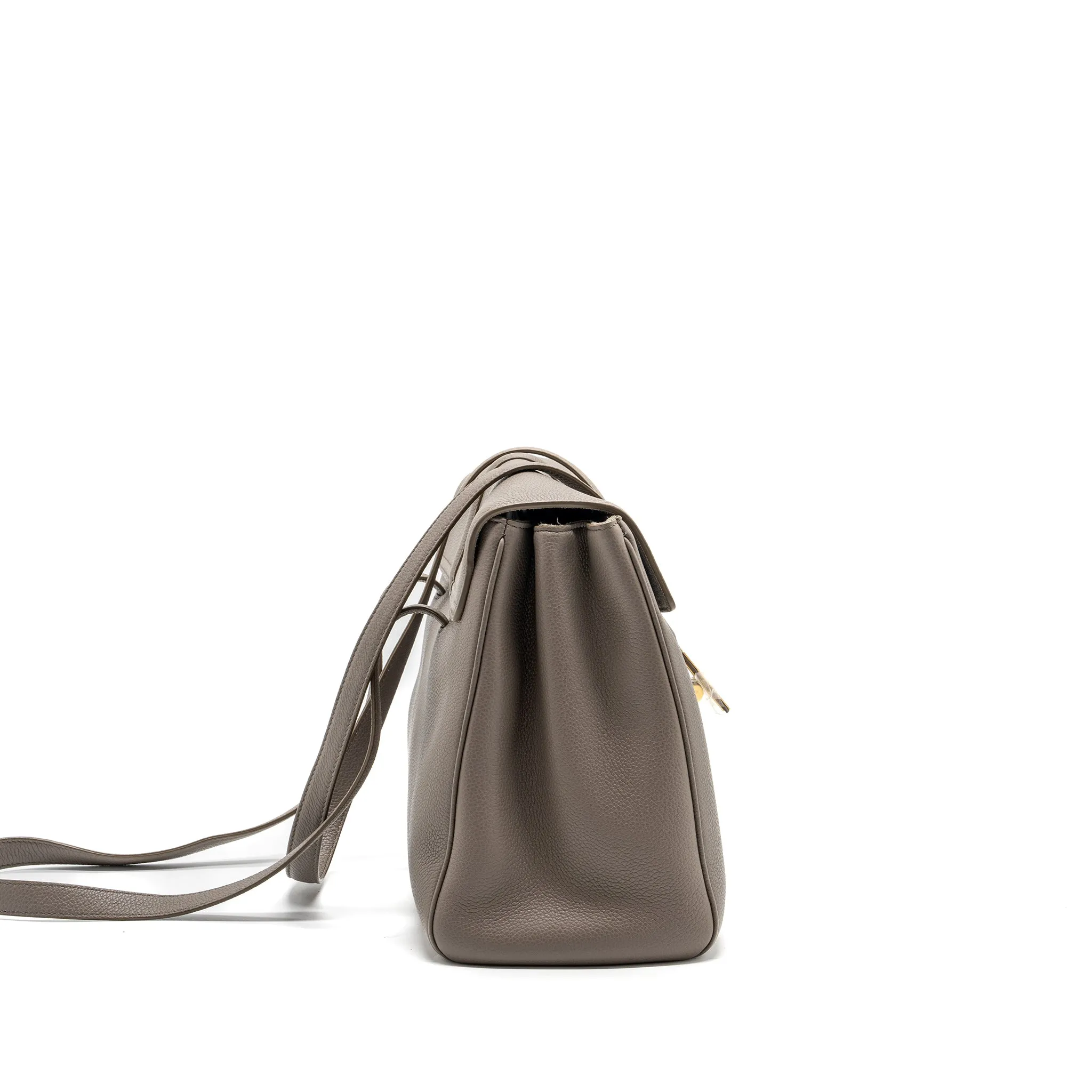Celine Medium Soft 16 Bag Grained Calfskin Grey GHW