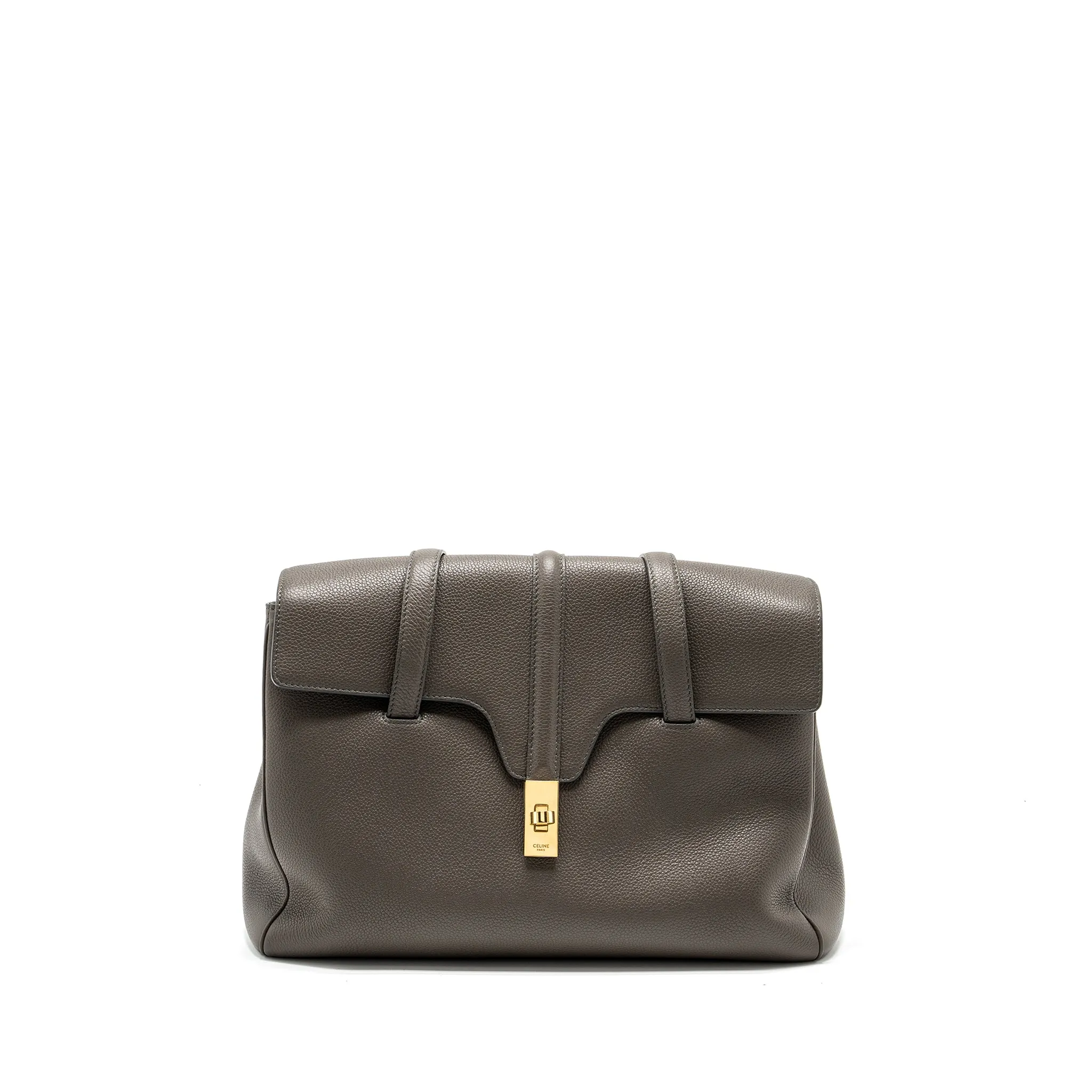Celine Medium Soft 16 Bag Grained Calfskin grey GHW