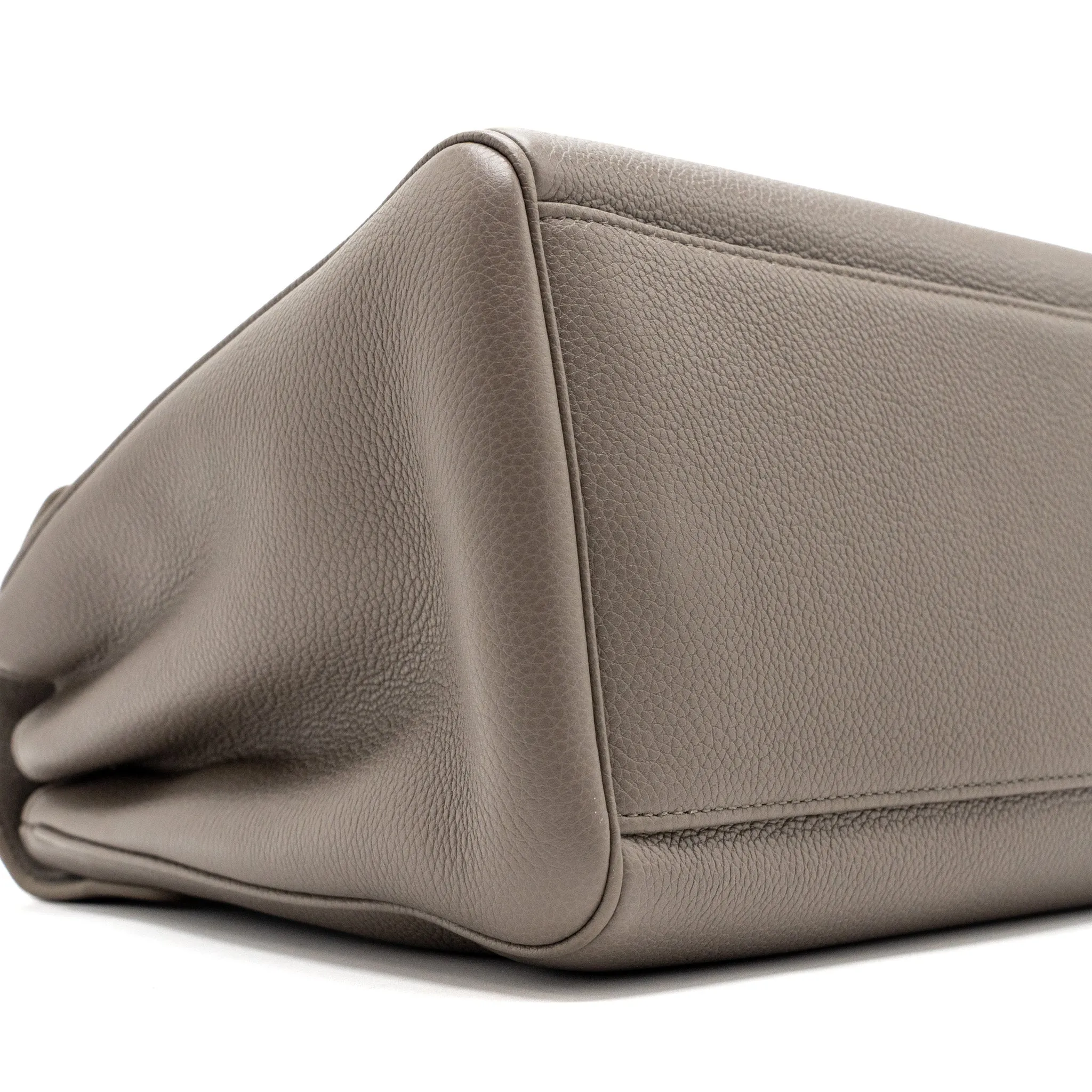Celine Medium Soft 16 Bag Grained Calfskin Grey GHW