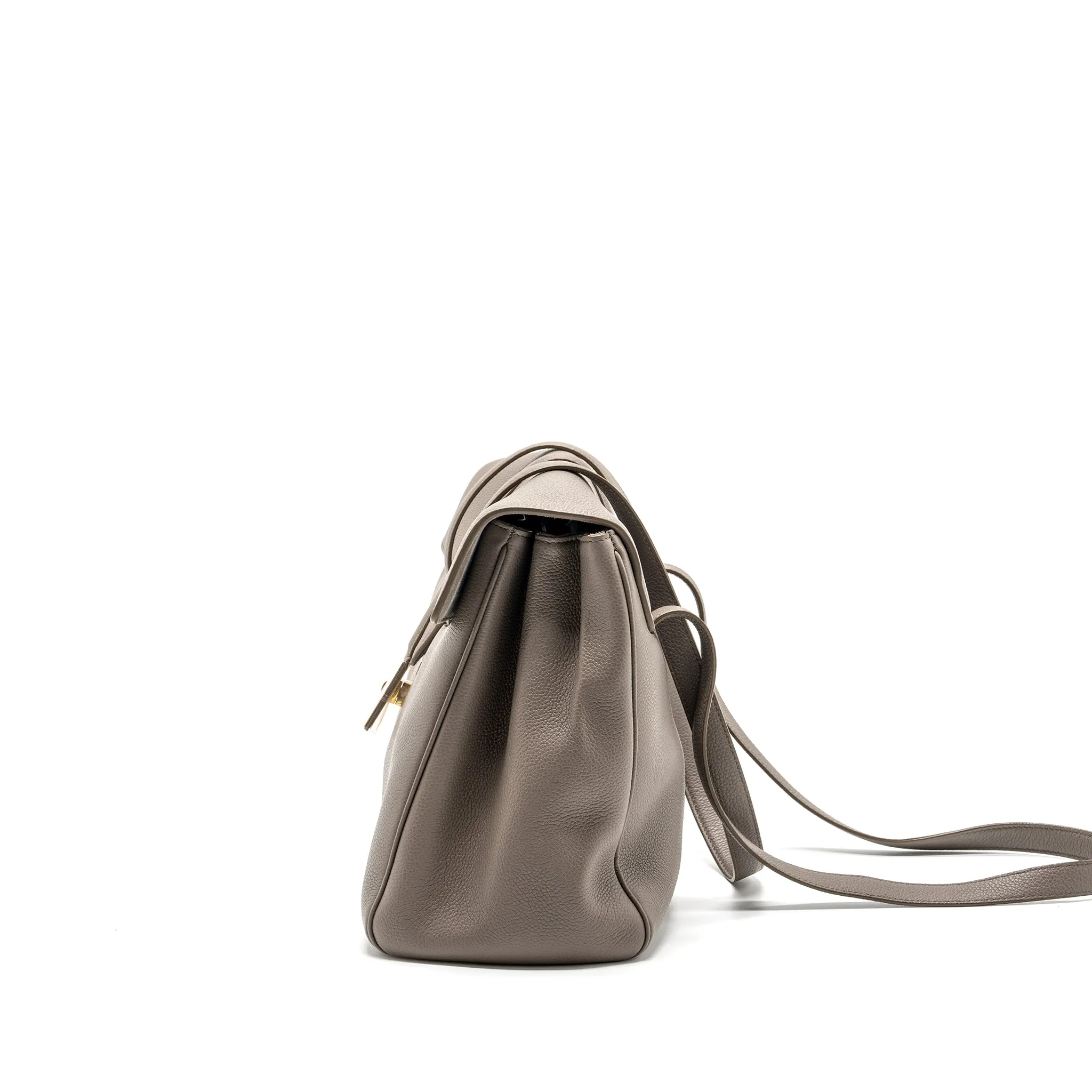 Celine Medium Soft 16 Bag Grained Calfskin Grey GHW