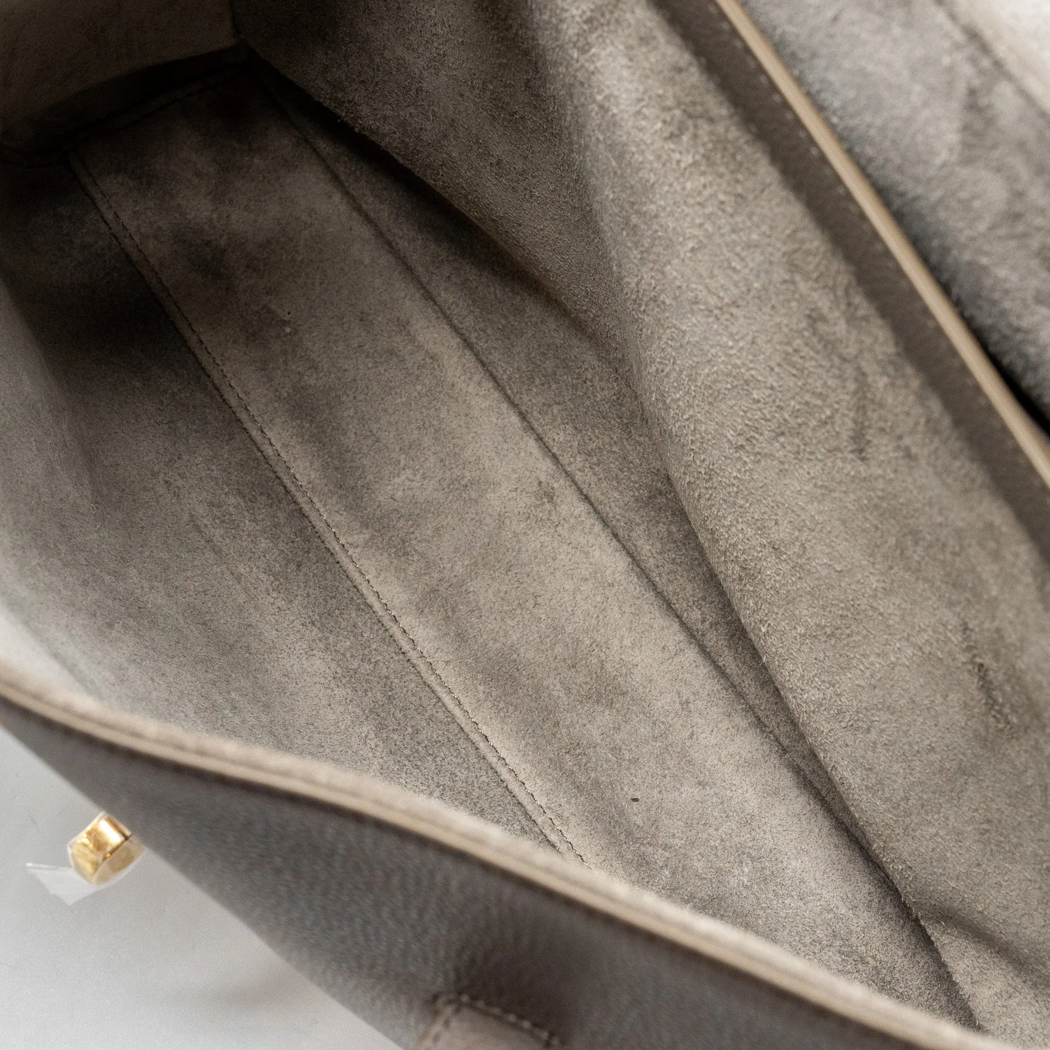 Celine Medium Soft 16 Bag Grained Calfskin Grey GHW