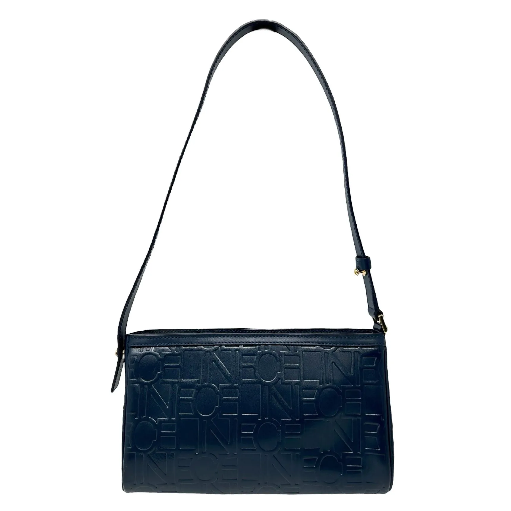 Celine Navy Logo Shoulder Bag
