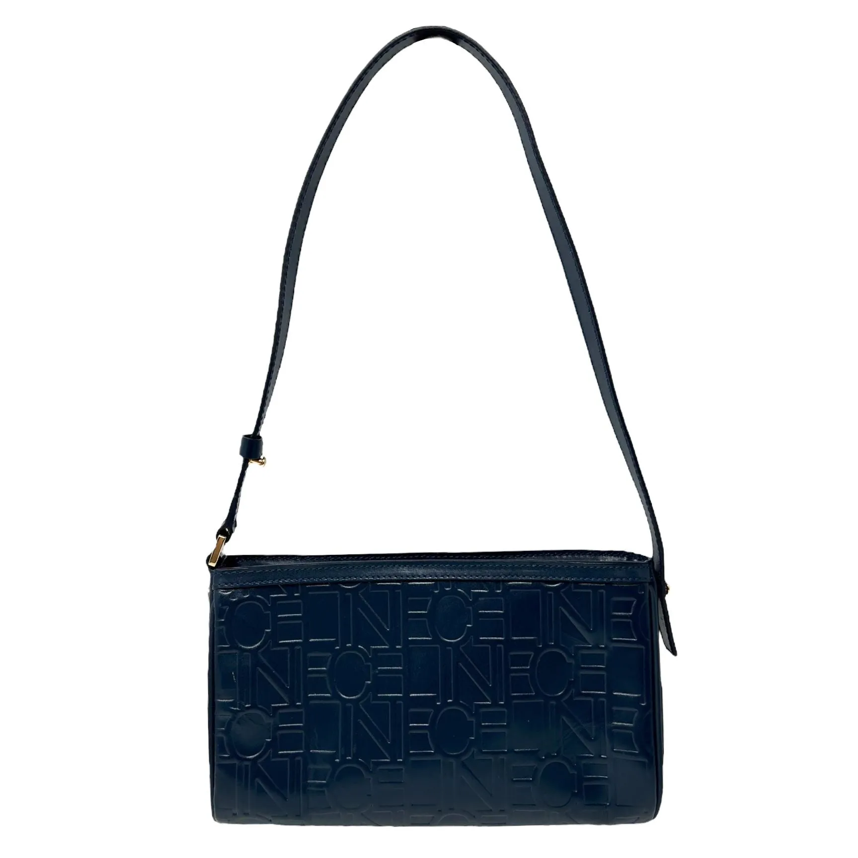 Celine Navy Logo Shoulder Bag