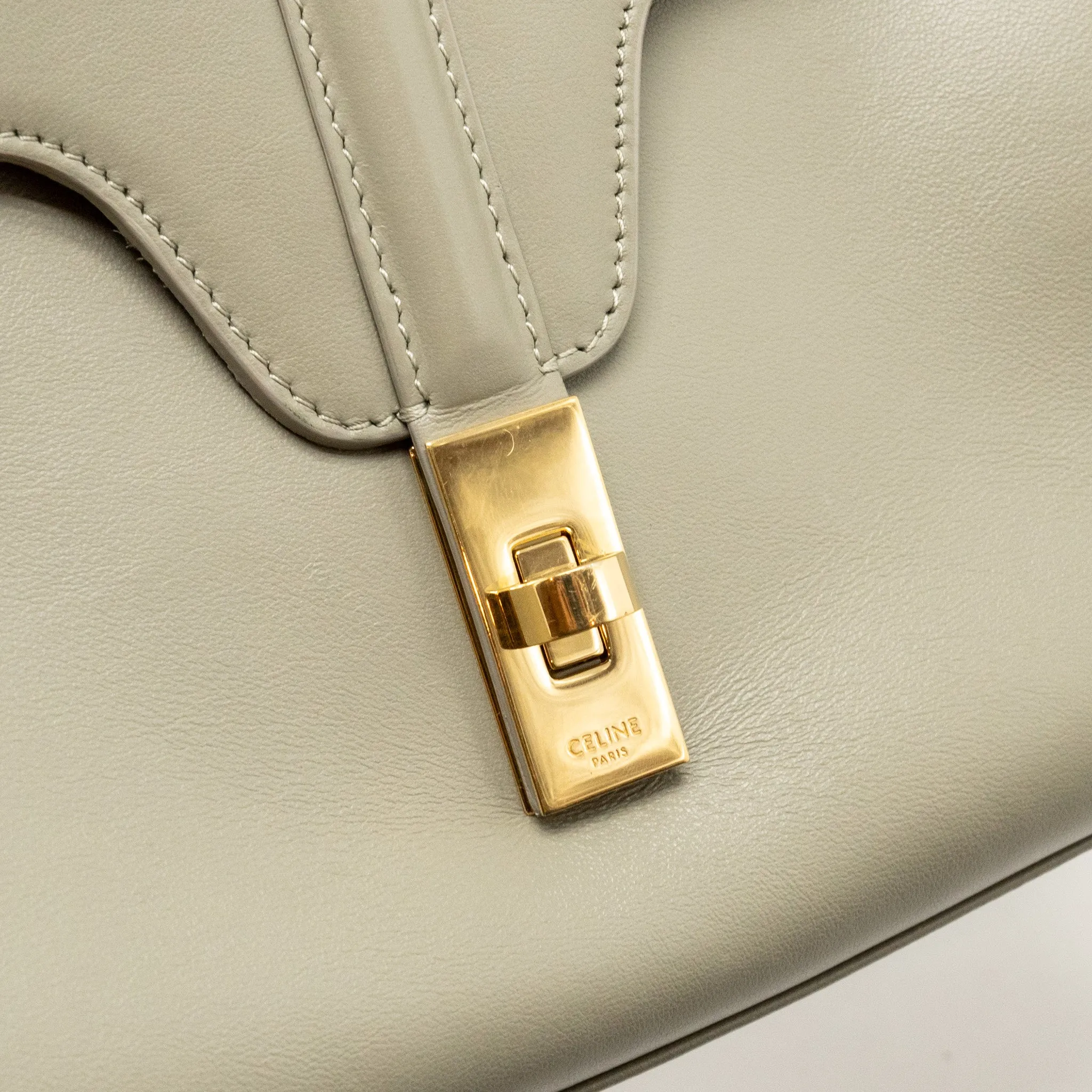 Celine Teen Soft 16 calfskin light olive green GHW