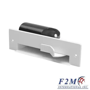 Central Vacuum Automatic Dustpan Sweep Inlet with White Flush Mount