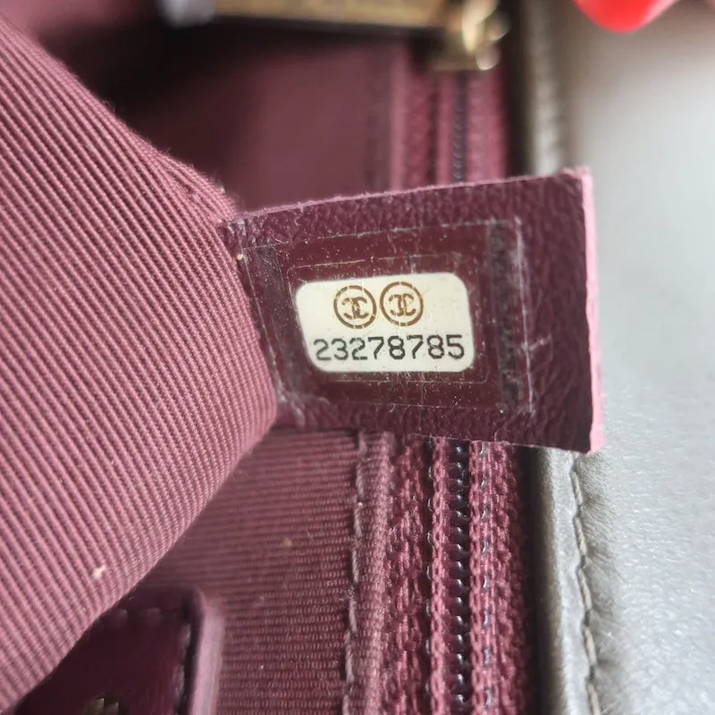 Chanel 2017 Gold Bar Top Handle Bag Dark Brown Quilted Leather Crossbody