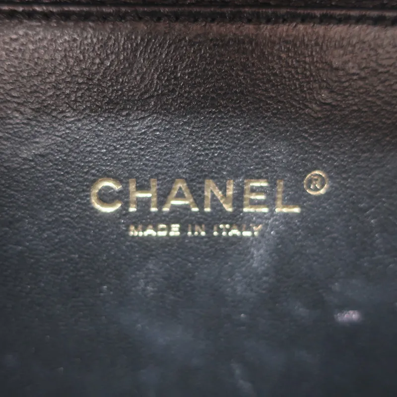 Chanel 2018 CC Filigree Small Vanity Case Black Caviar Leather Crossbody