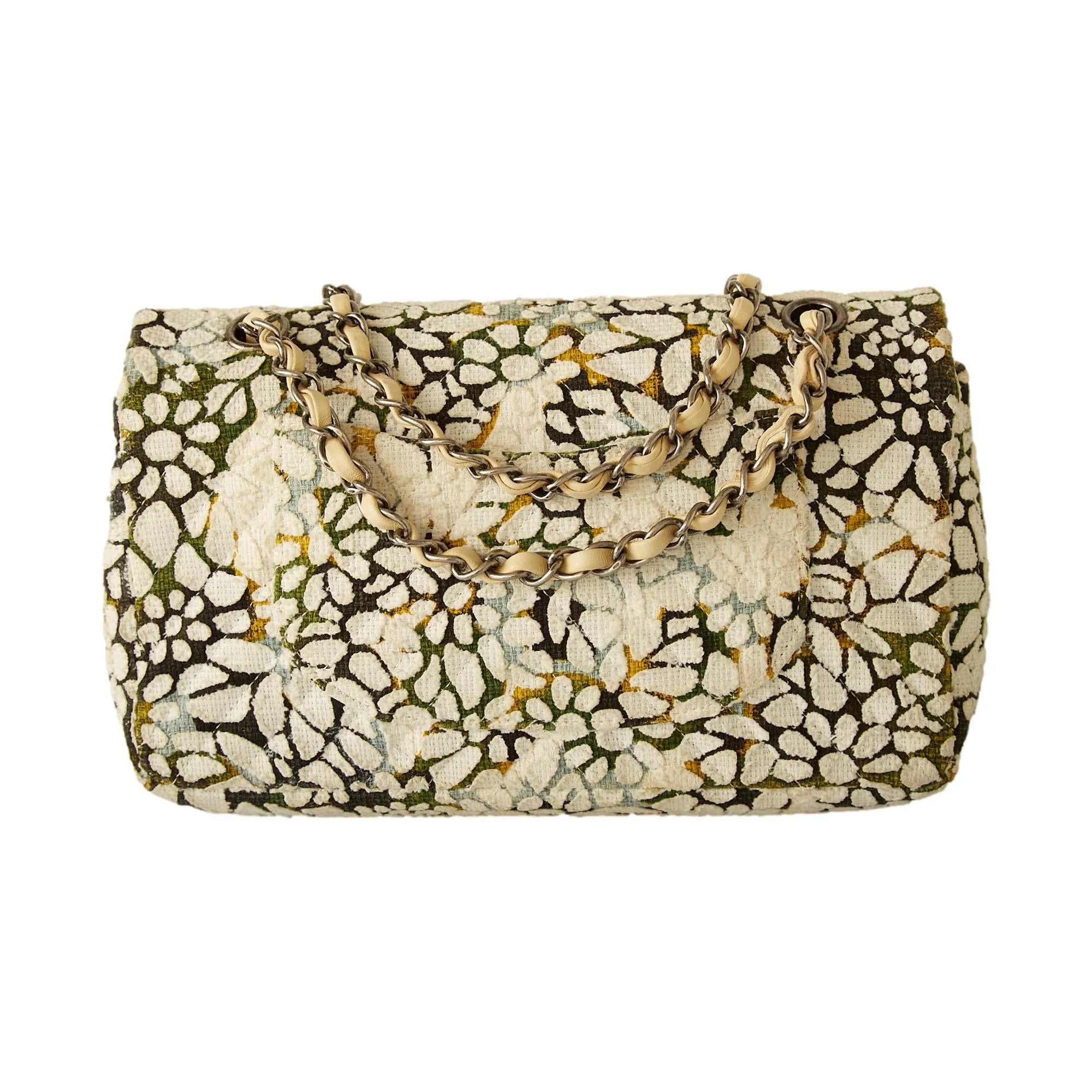 Chanel Floral Tweed Flap Bag