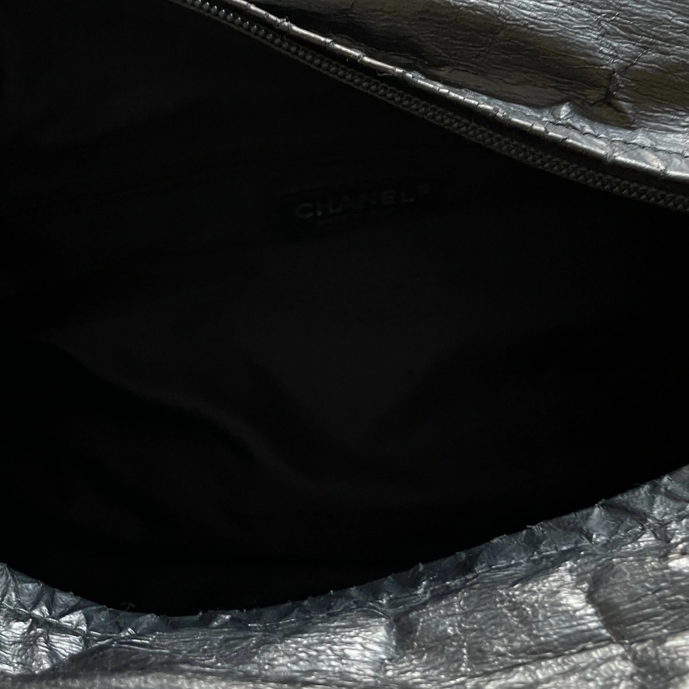 Chanel Gunmetal Mini Barrel Bag