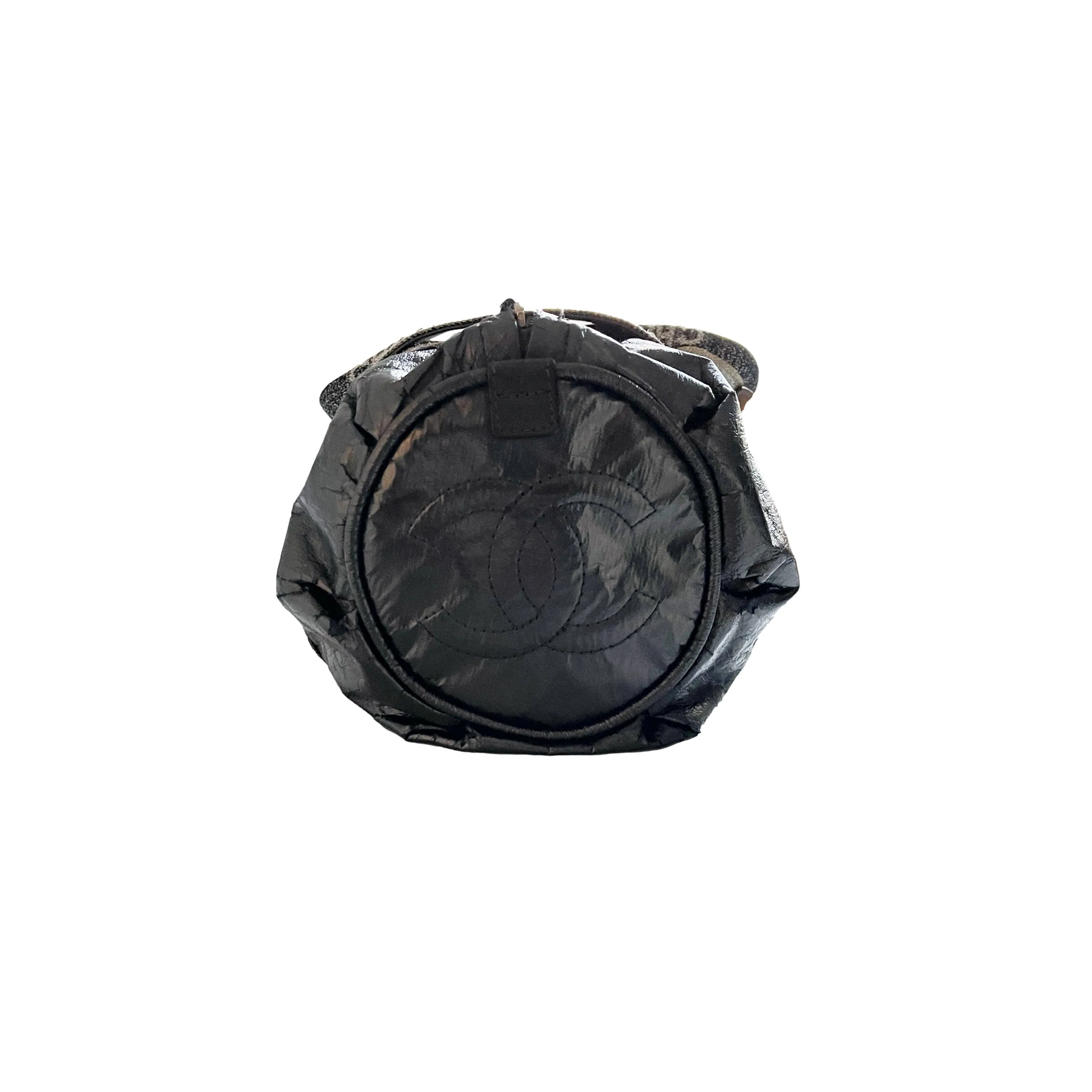 Chanel Gunmetal Mini Barrel Bag