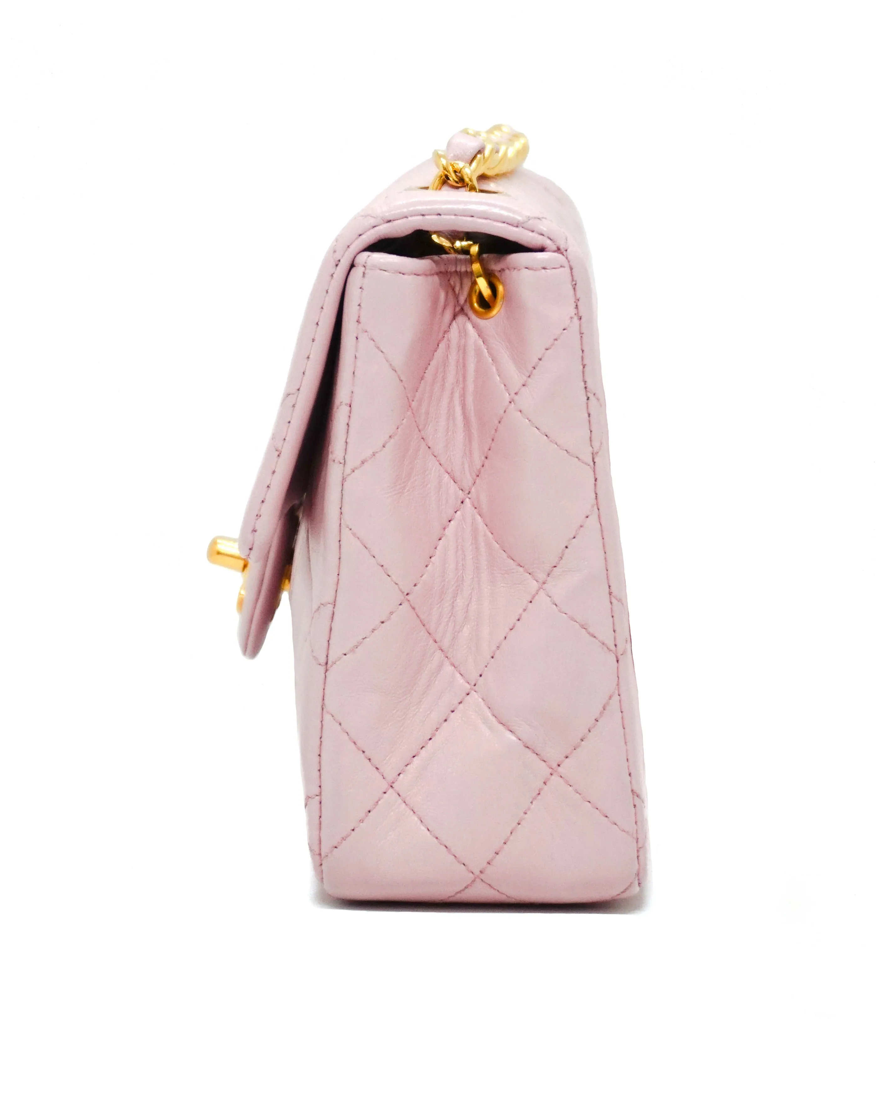 Chanel Vintage Pink Lambskin Classic 2.55 Mini Flap Bag