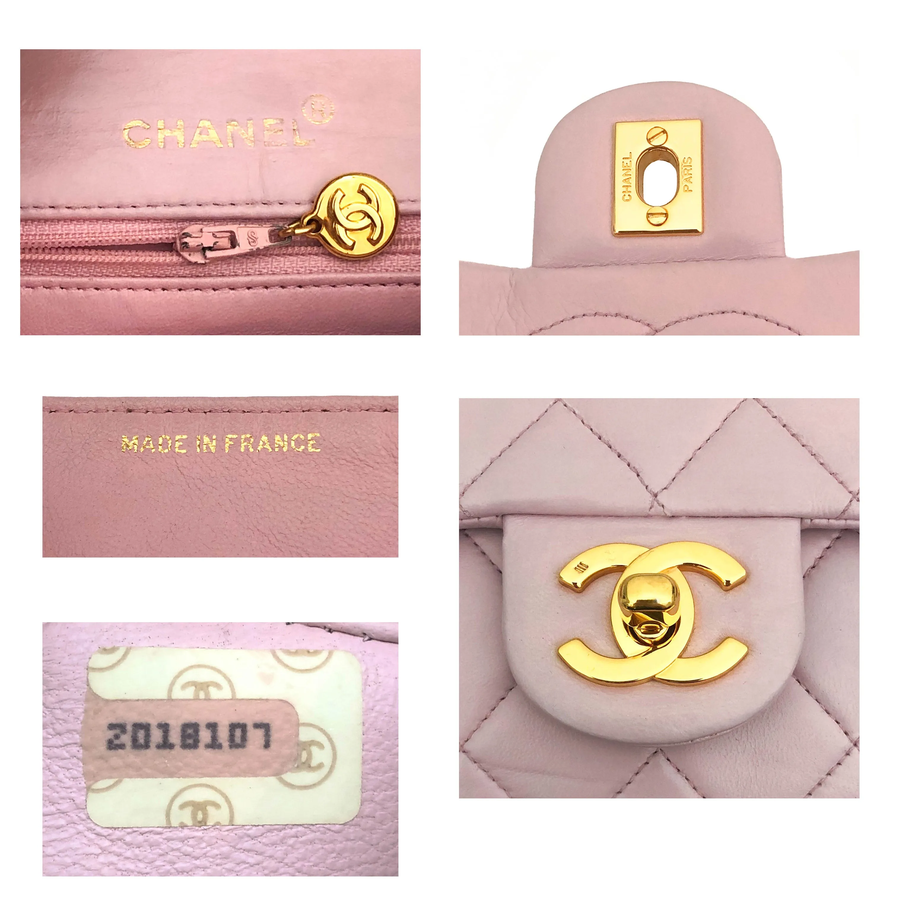 Chanel Vintage Pink Lambskin Classic 2.55 Mini Flap Bag