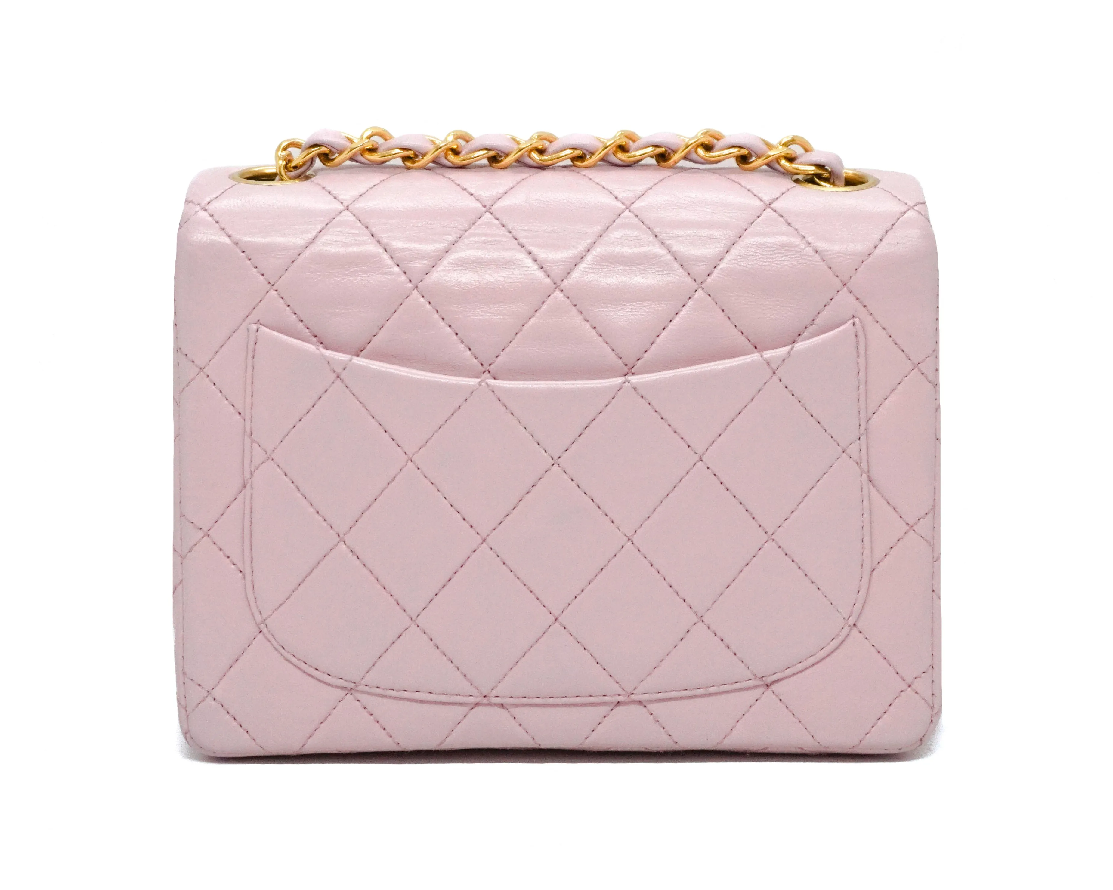 Chanel Vintage Pink Lambskin Classic 2.55 Mini Flap Bag
