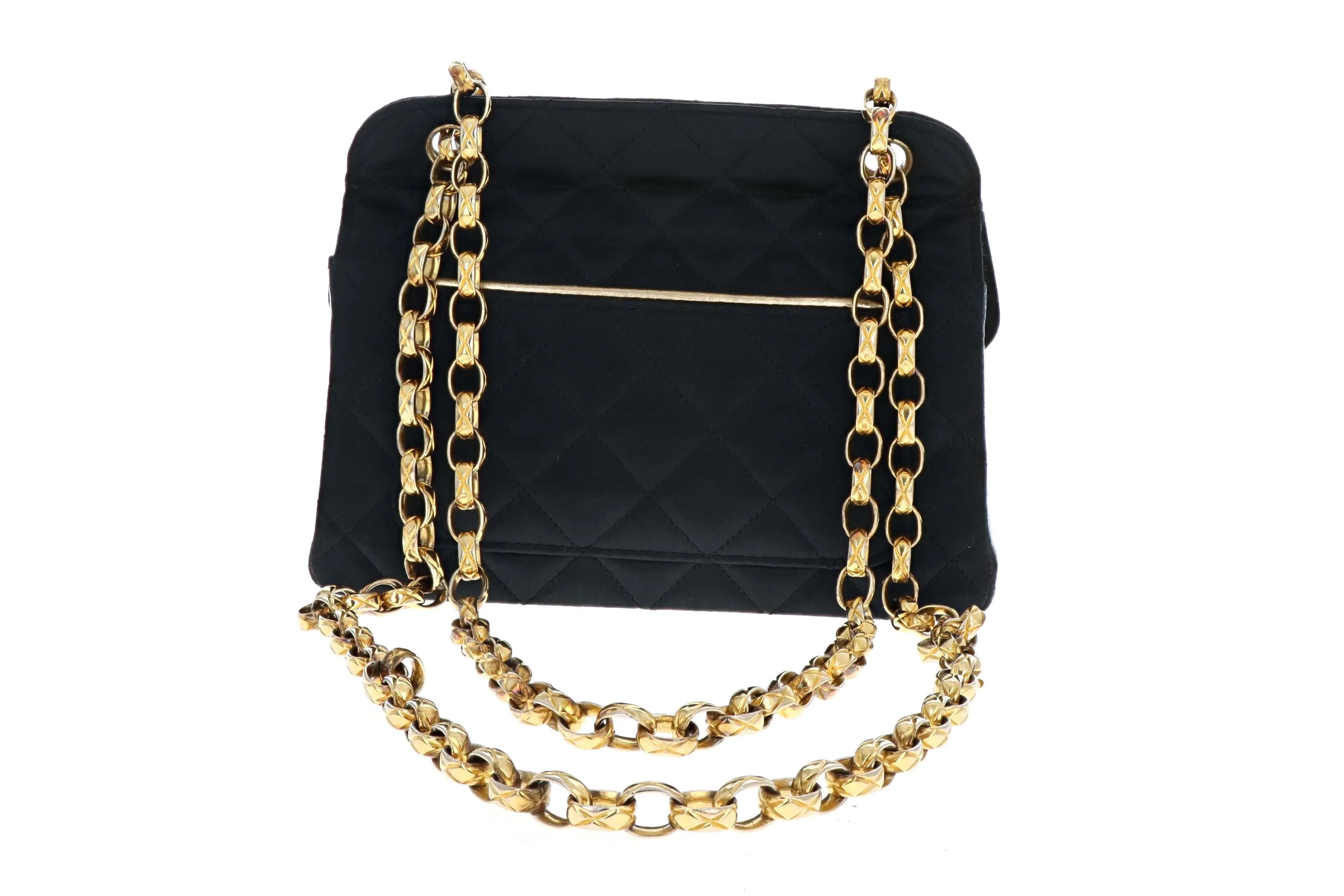 Chanel Vintage Satin Bijoux Chain Mini Bag with Wallet