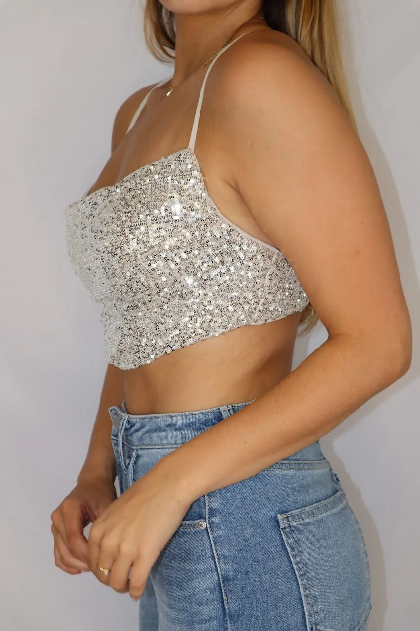 Charlotte Top Silver
