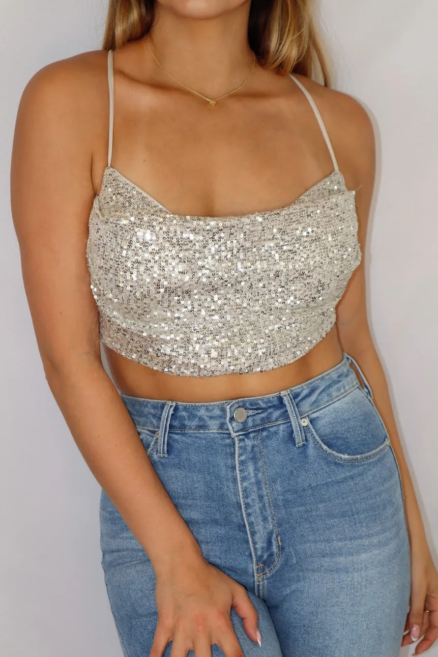 Charlotte Top Silver