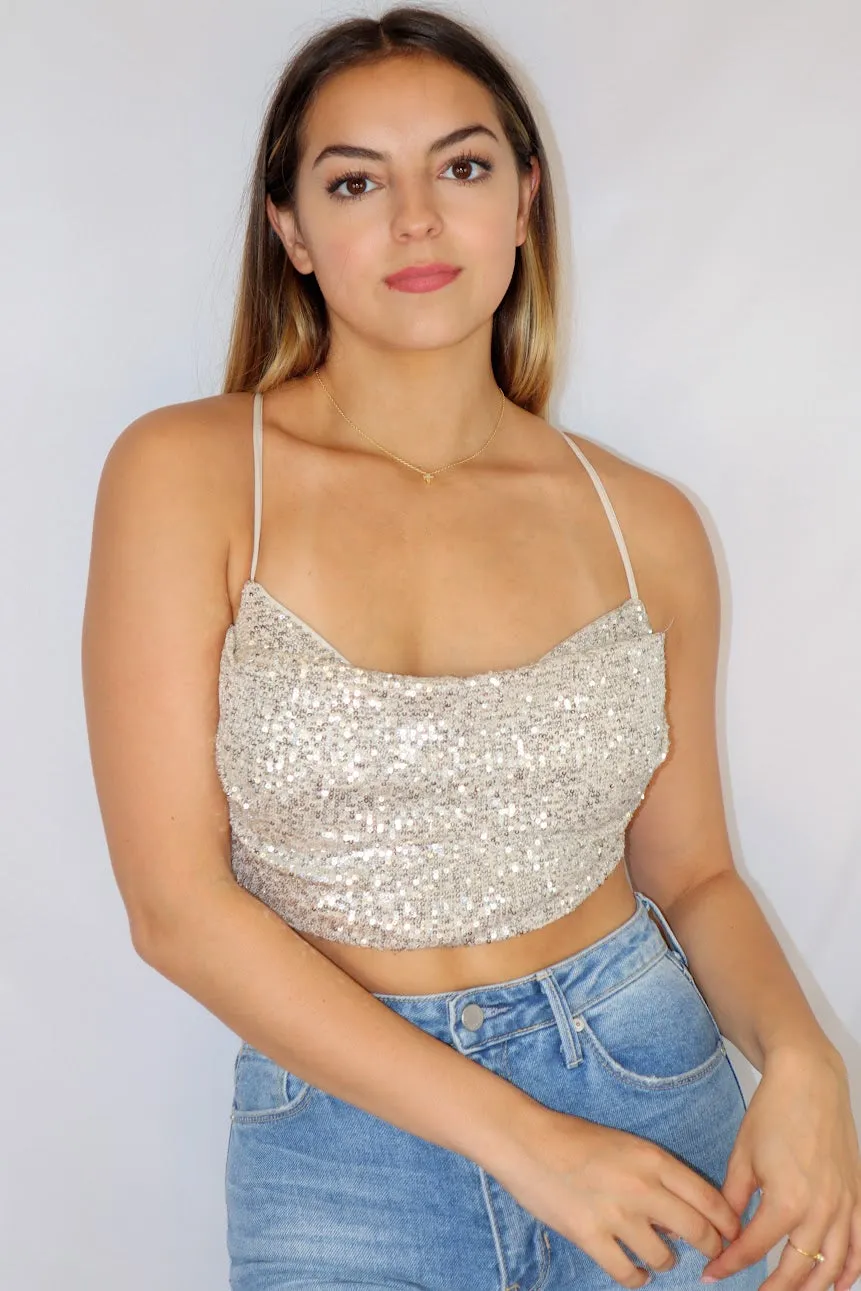 Charlotte Top Silver